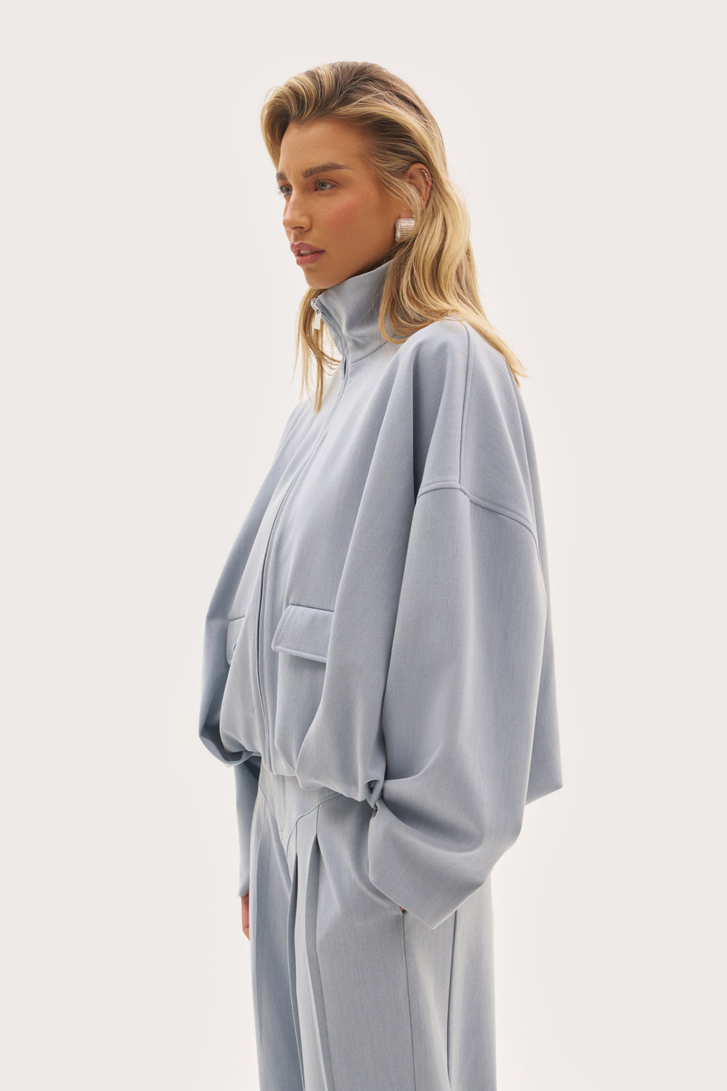 Tailored Track Jacket - Washed Blue