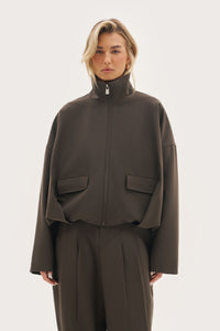 Tailored Track Jacket - Mole Brown