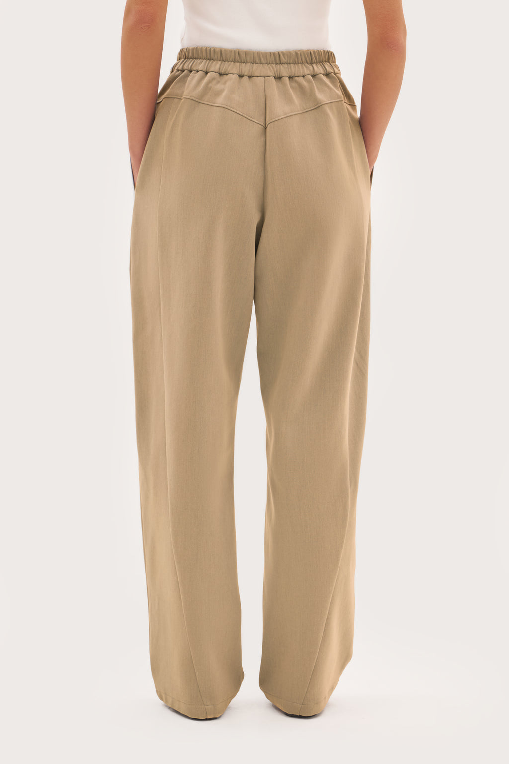 Tailored Balloon Trousers - Beige