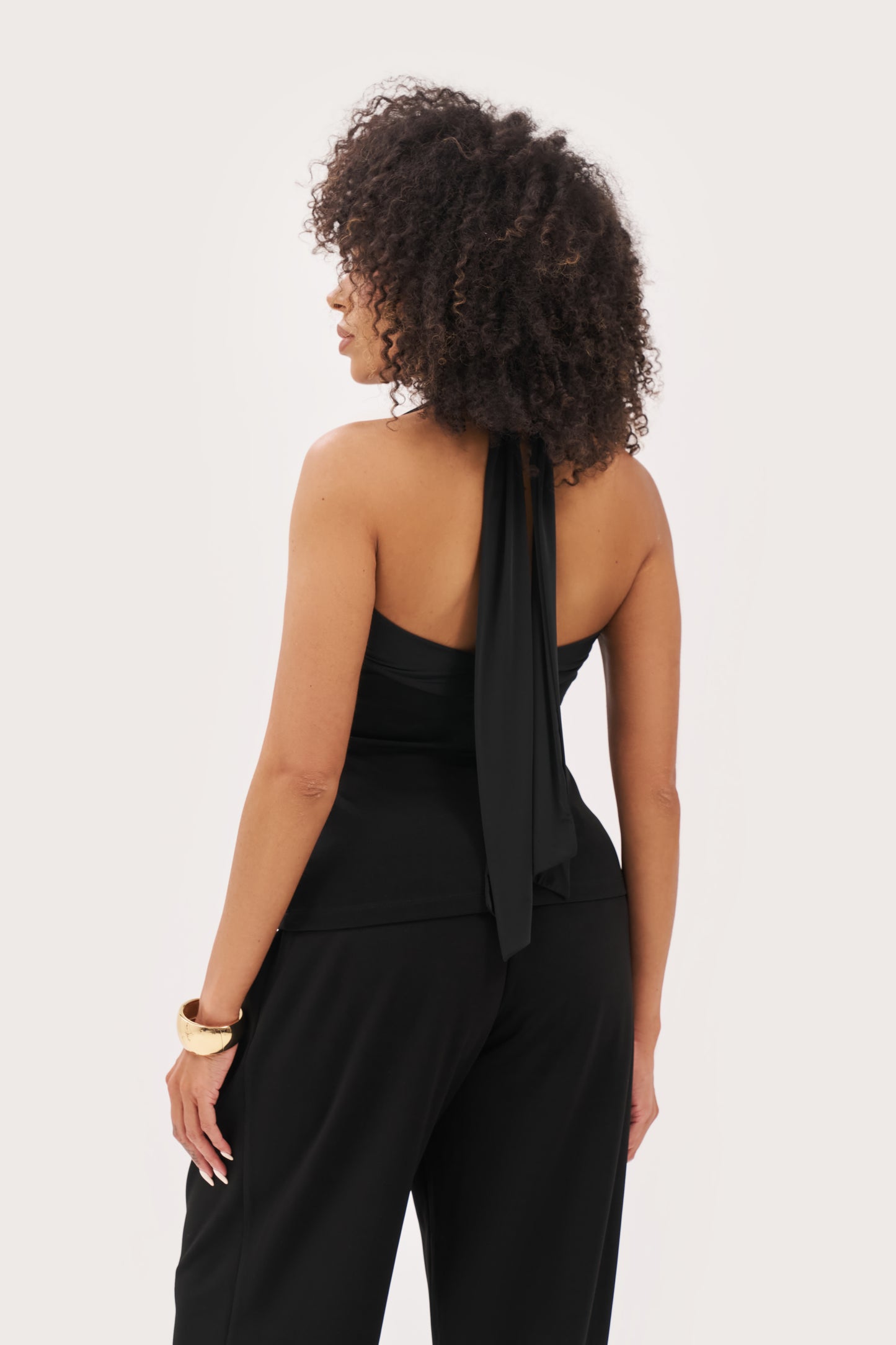 After Hours Halterneck Top - Black