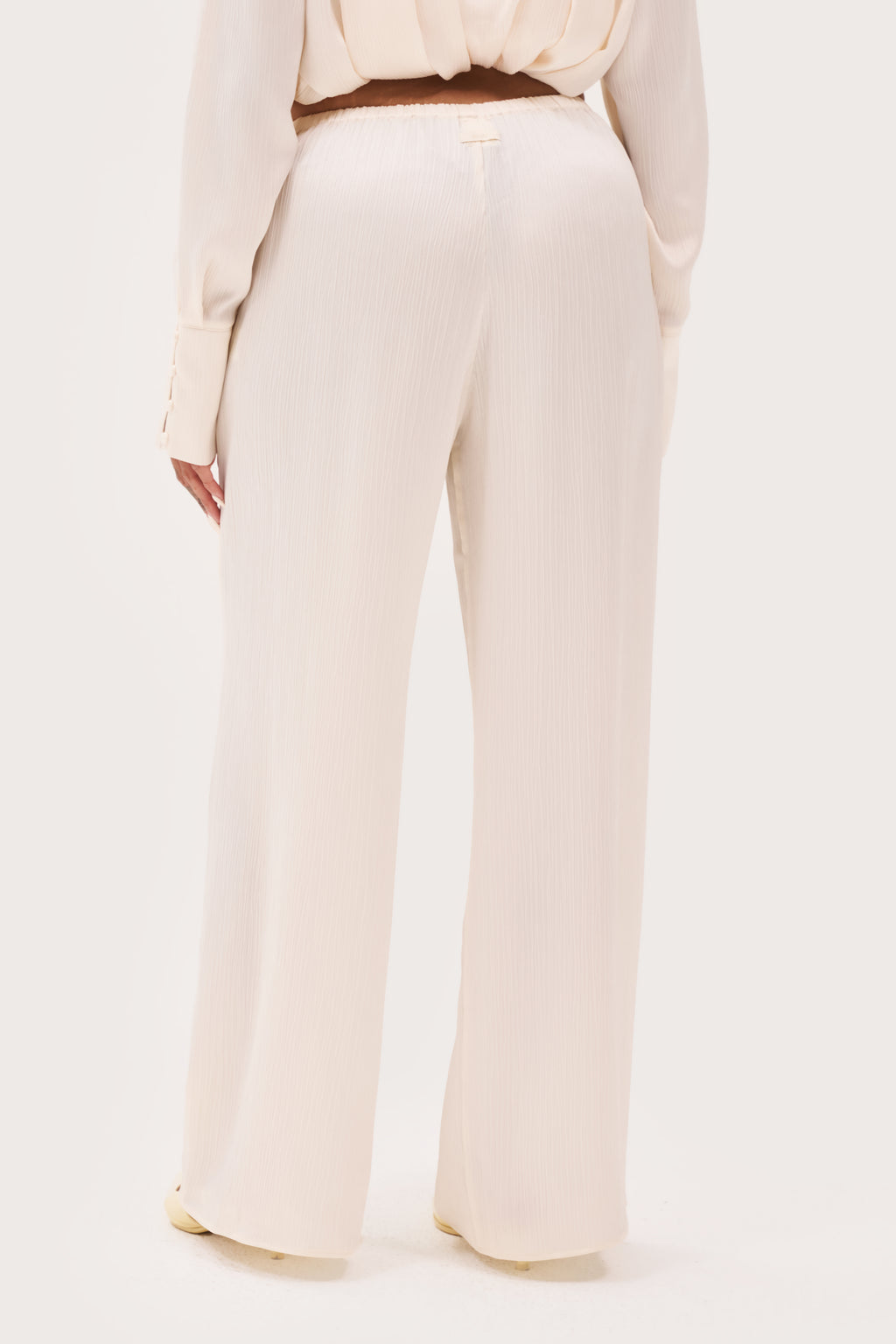 Vacation Mini Pleat Pants - Cream