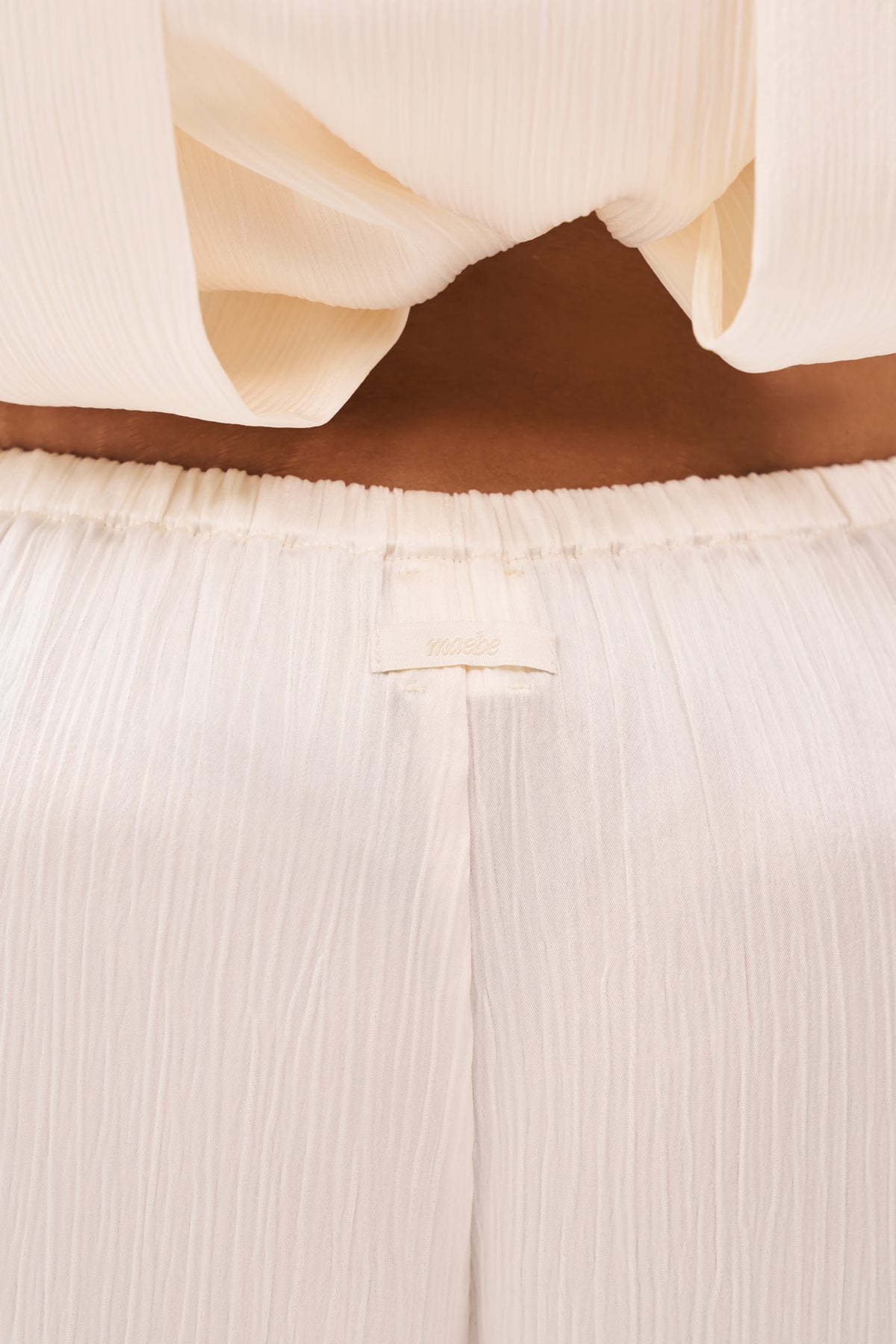 Vacation Mini Pleat Pants - Cream