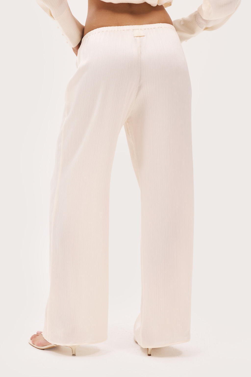 Vacation Mini Pleat Pants - Cream
