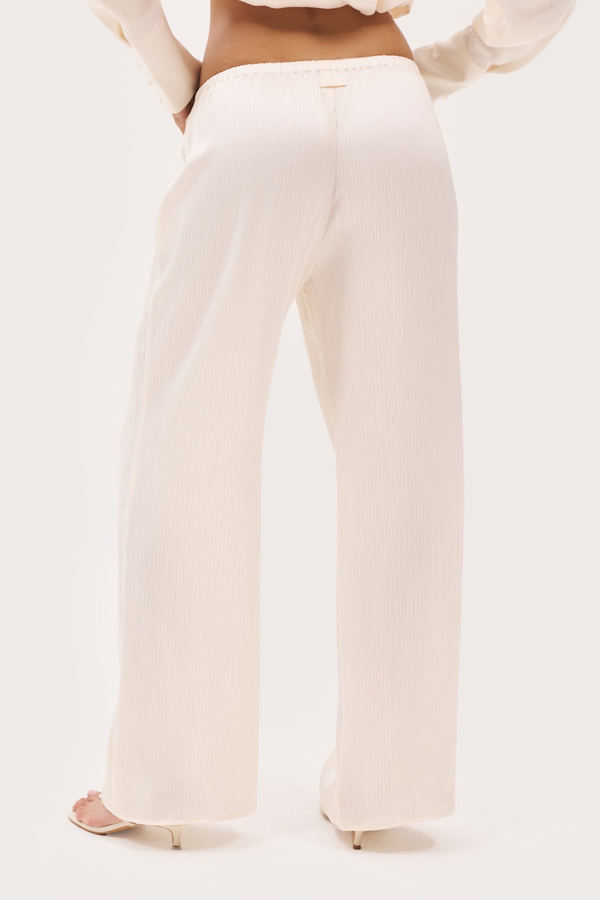 Vacation Mini Pleat Pants - Cream