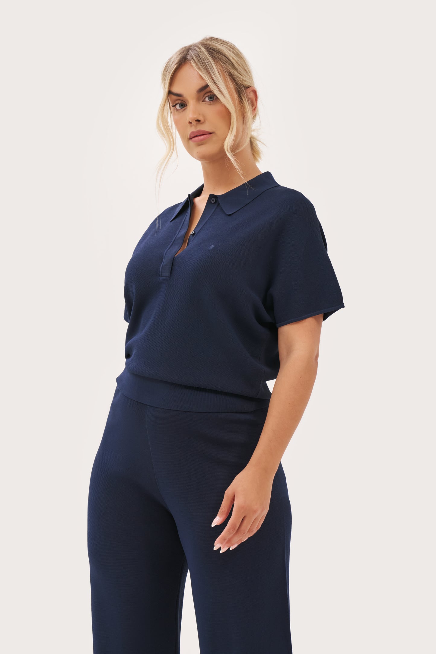 Cruise Fine Knit Polo - Navy