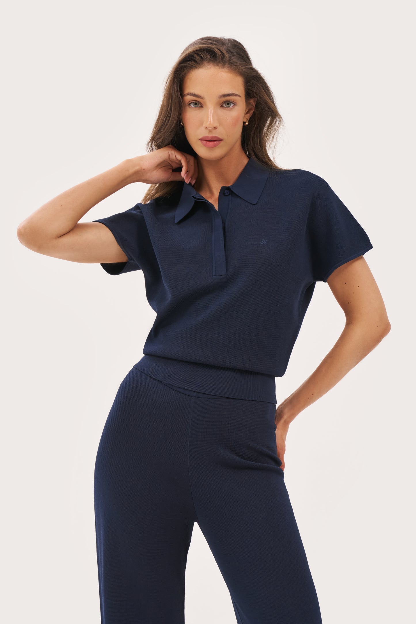 Cruise Fine Knit Polo - Navy