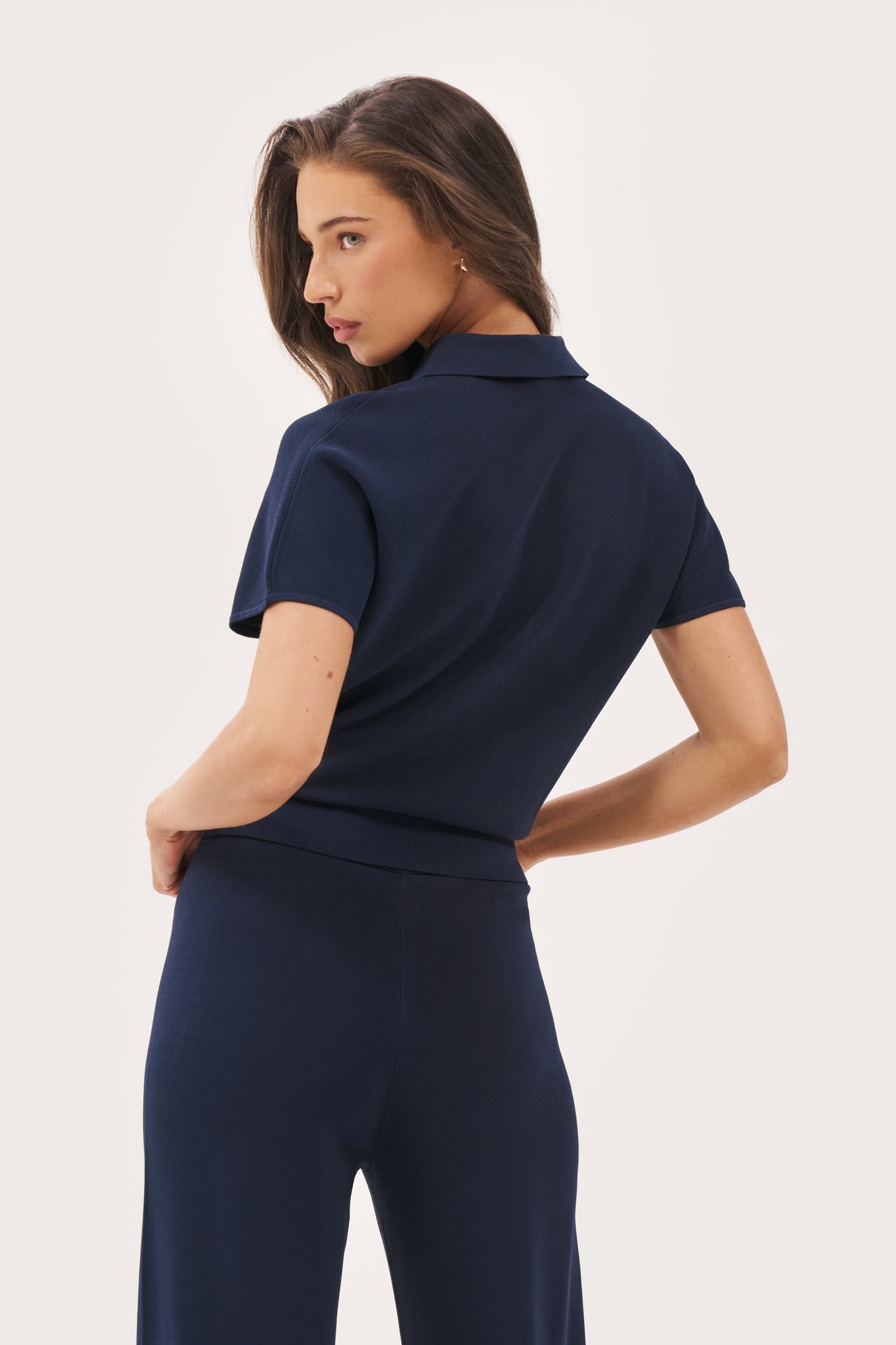 Cruise Fine Knit Polo - Navy
