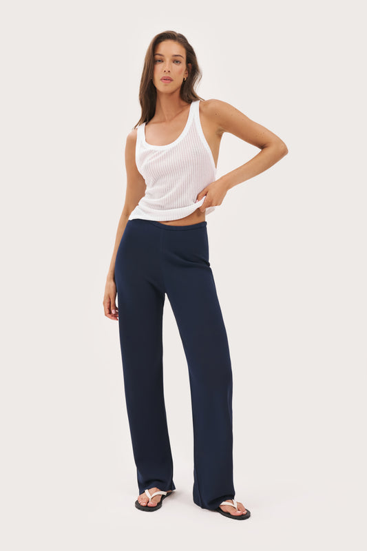 Cruise Fine Knit Pants - Navy