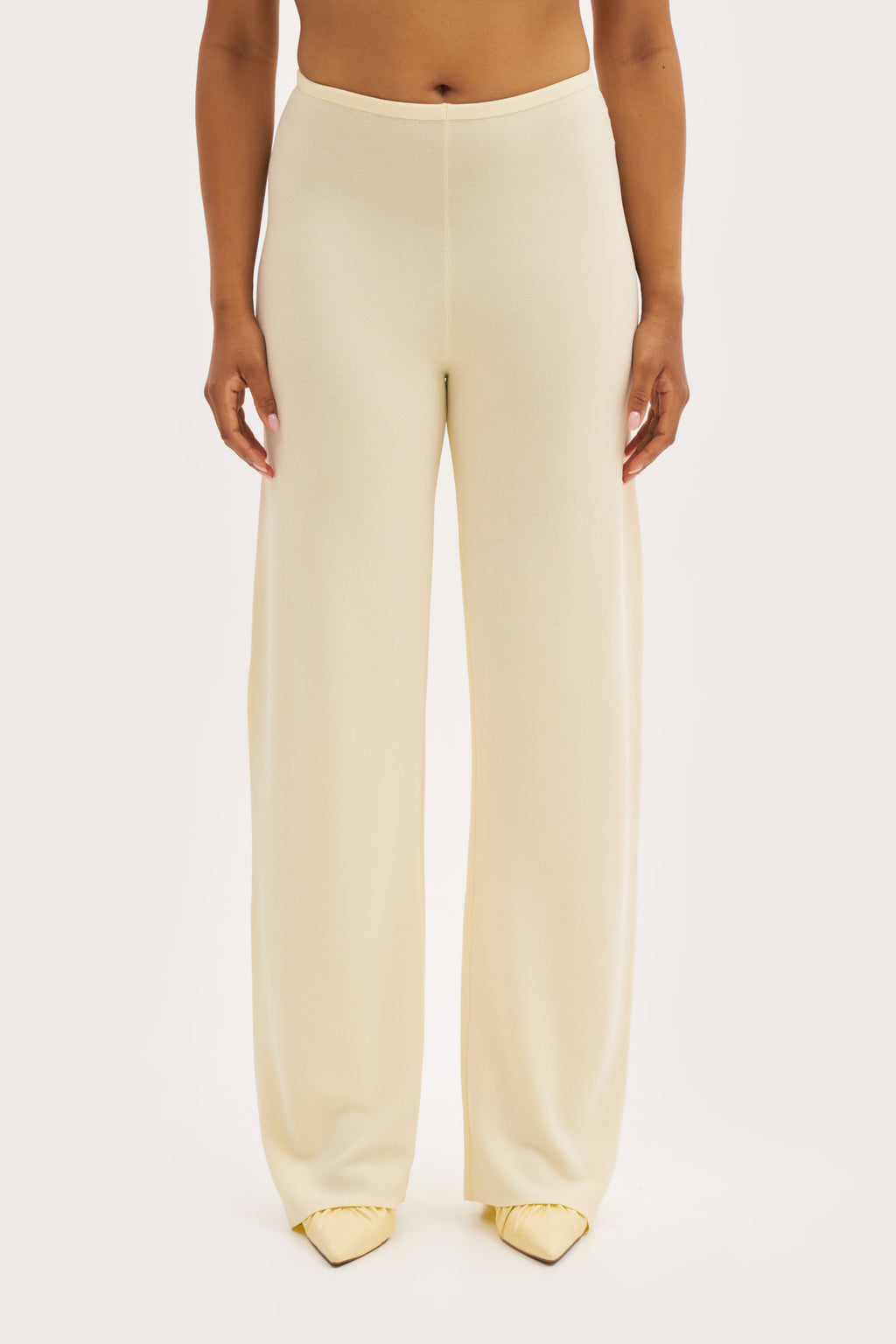Cruise Fine Knit Pants - Buttercream