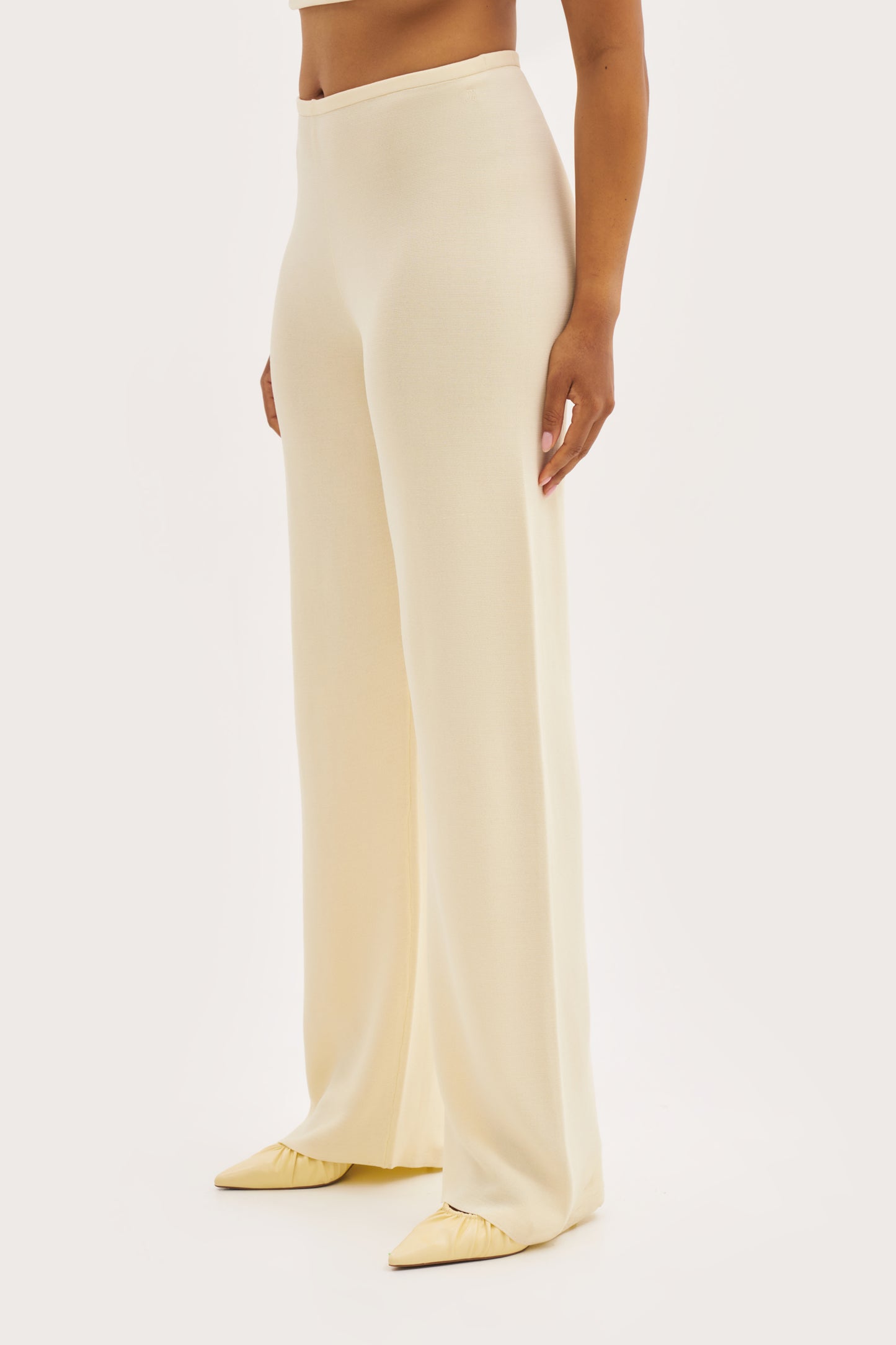 Cruise Fine Knit Pants - Buttercream