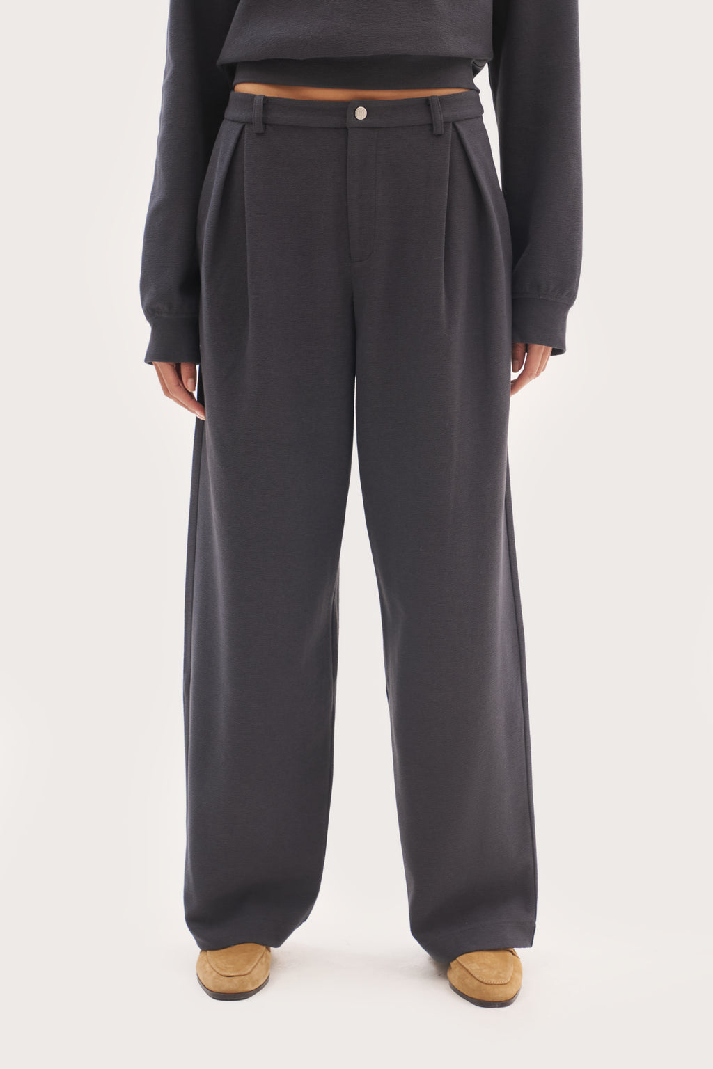 Refined Jersey Trousers - Navy