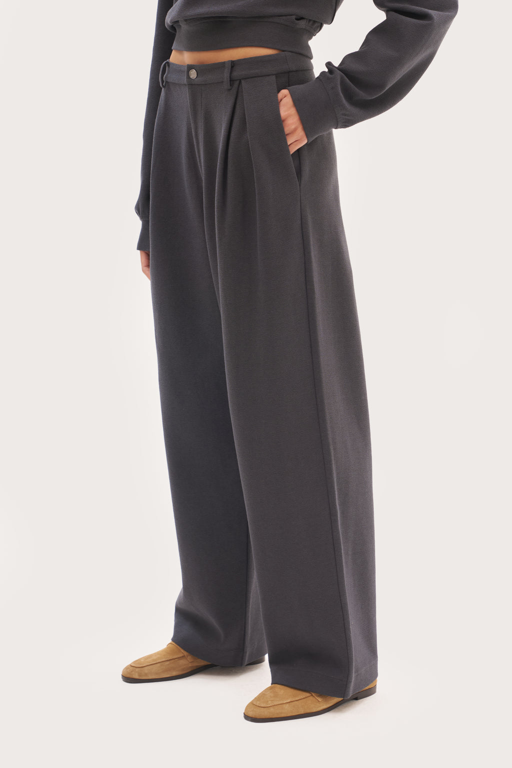 Refined Jersey Trousers - Navy