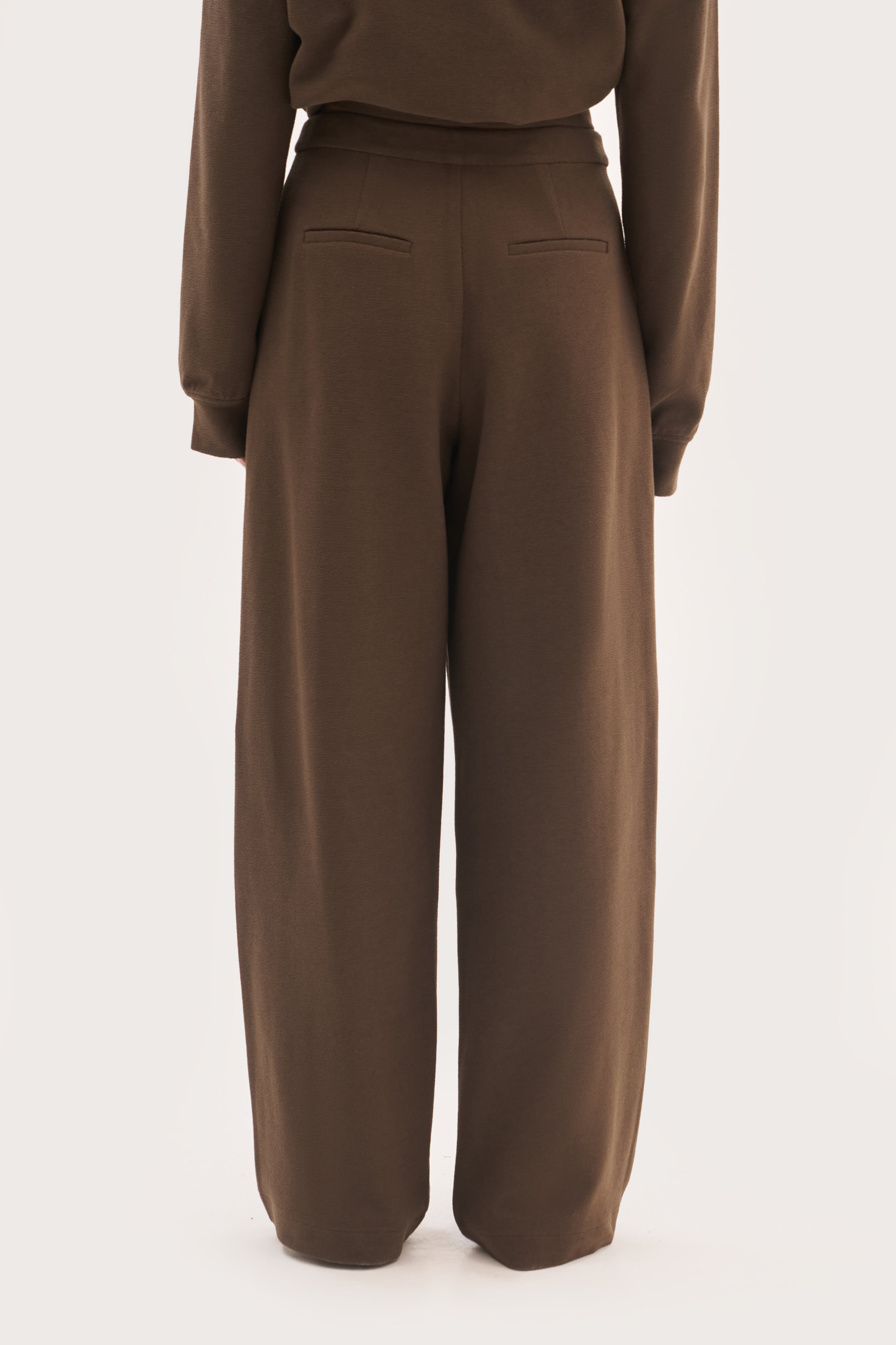 Refined Jersey Trousers - Brown