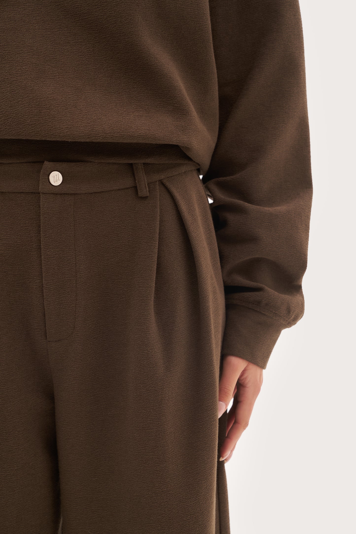 Refined Jersey Trousers - Brown