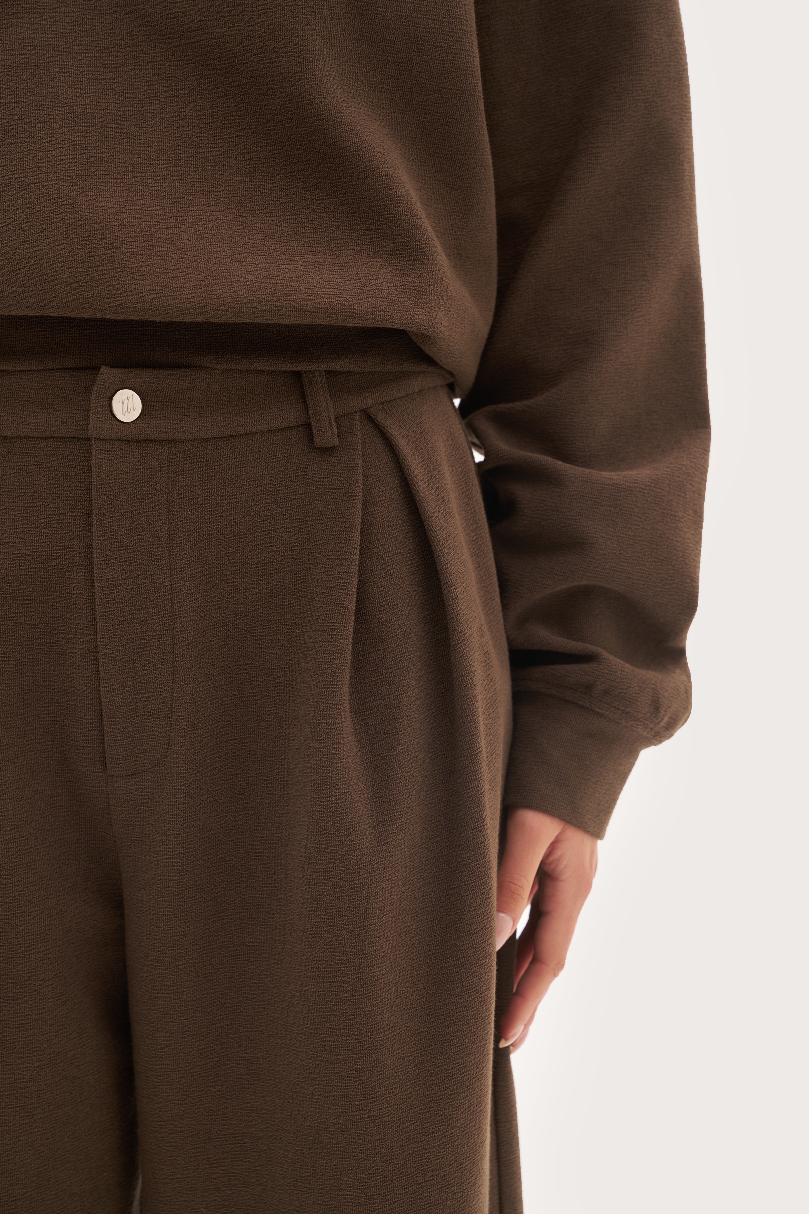 Refined Jersey Trousers - Brown