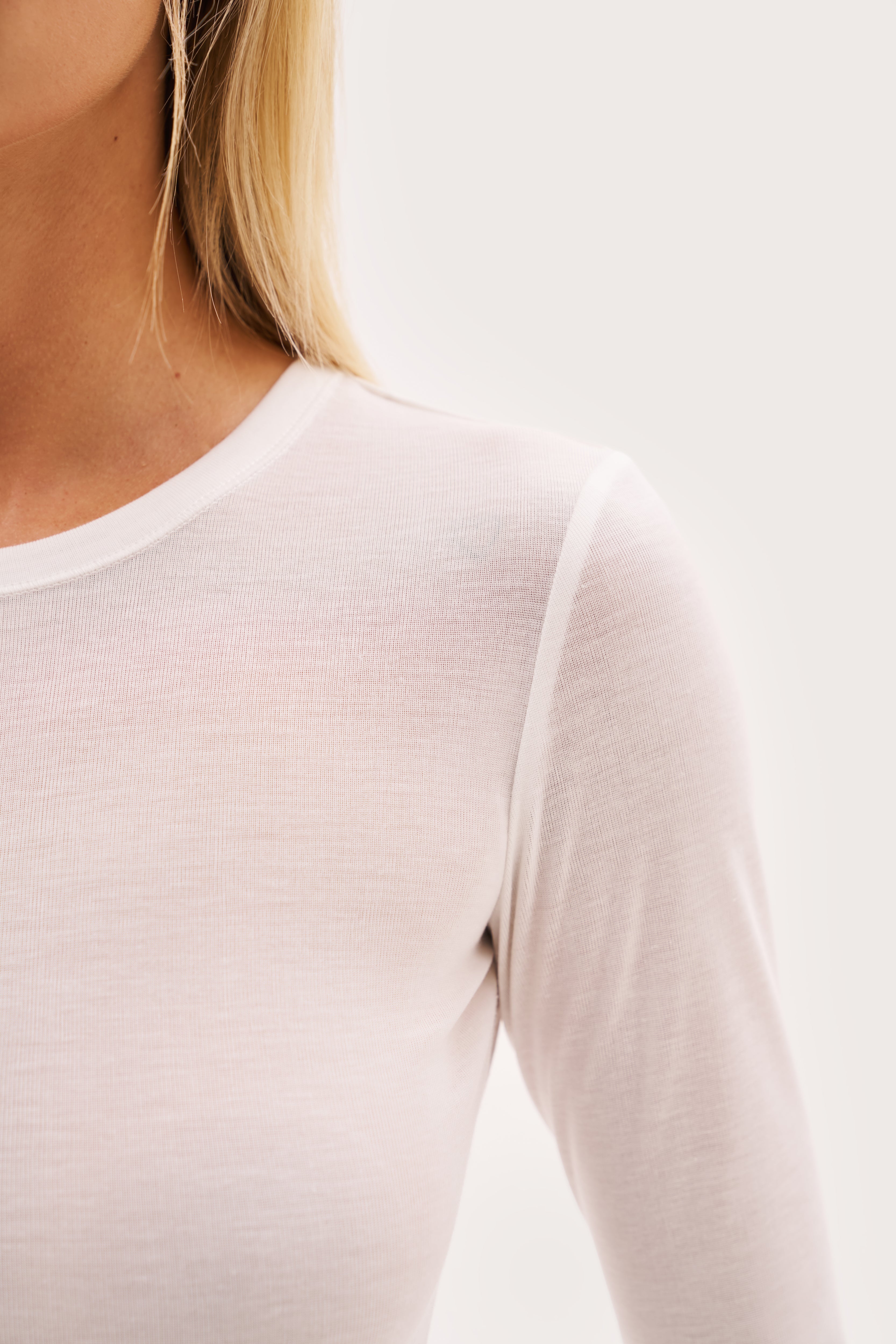 Stacked Long Sleeve Top - White