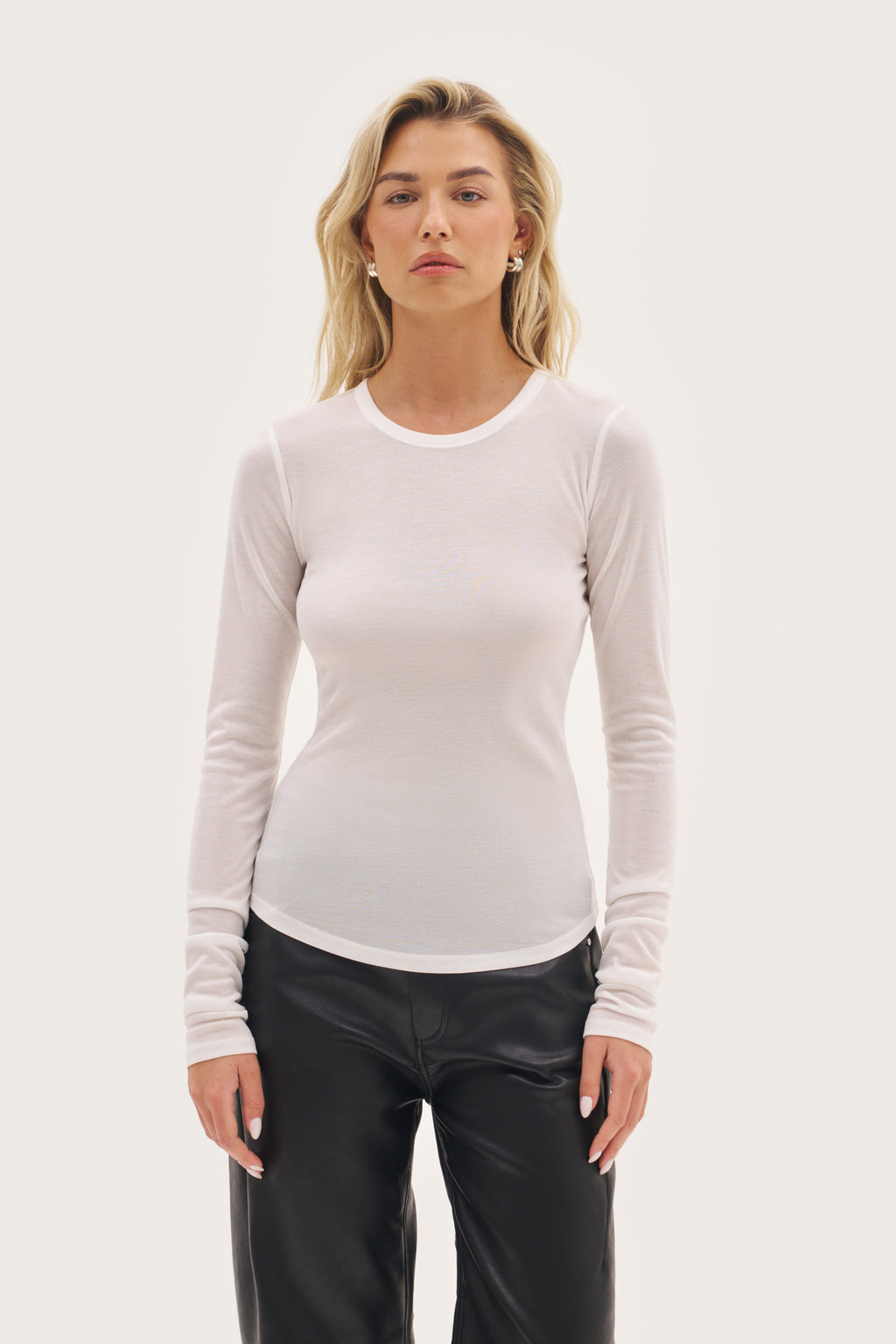 Stacked Long Sleeve Top - White