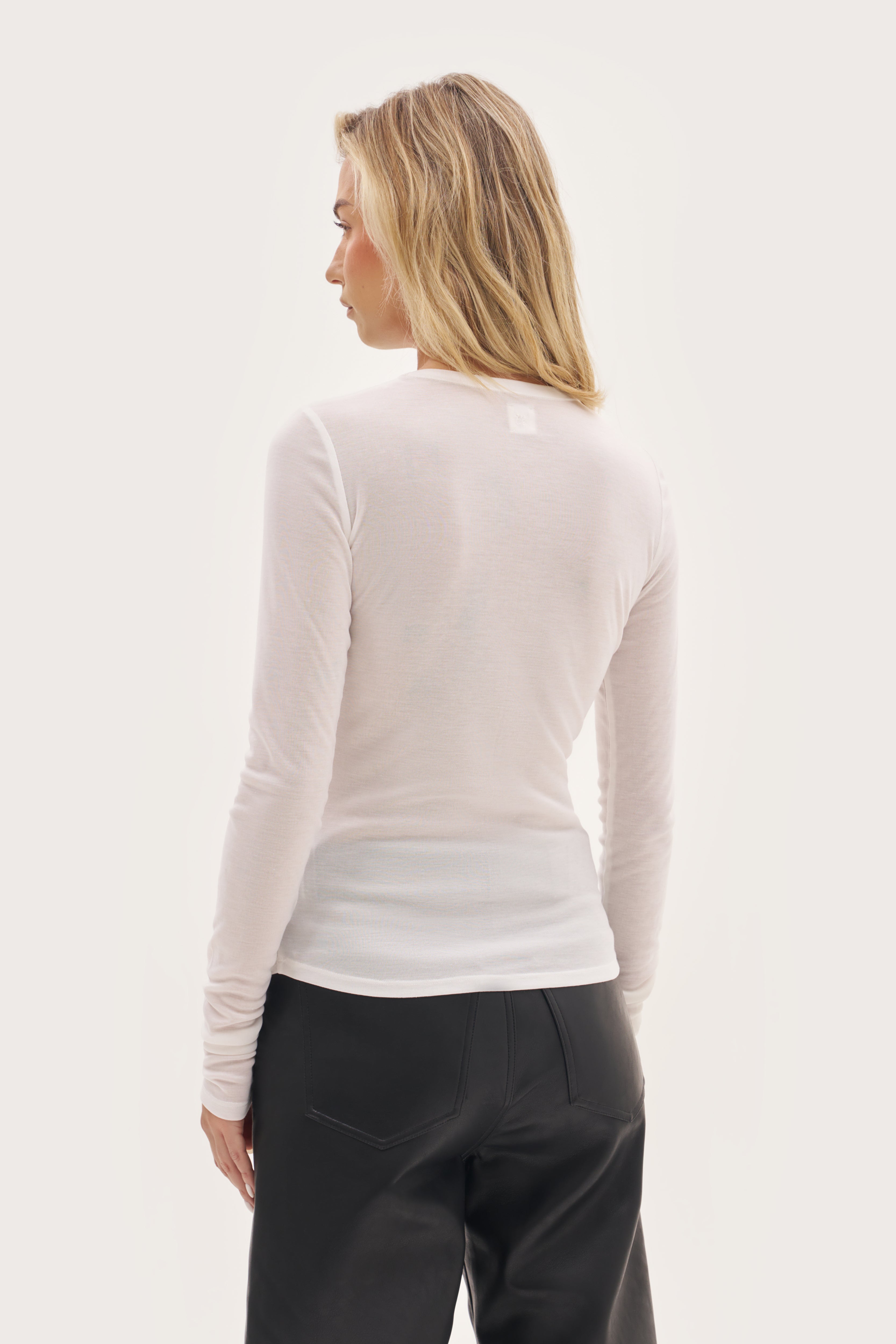 Stacked Long Sleeve Top - White