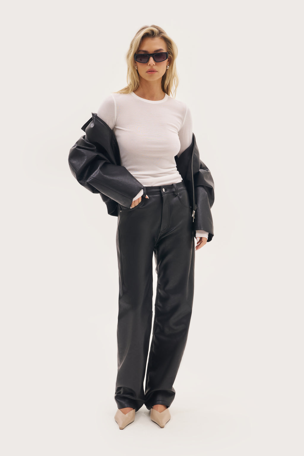 Stacked Long Sleeve Top - White