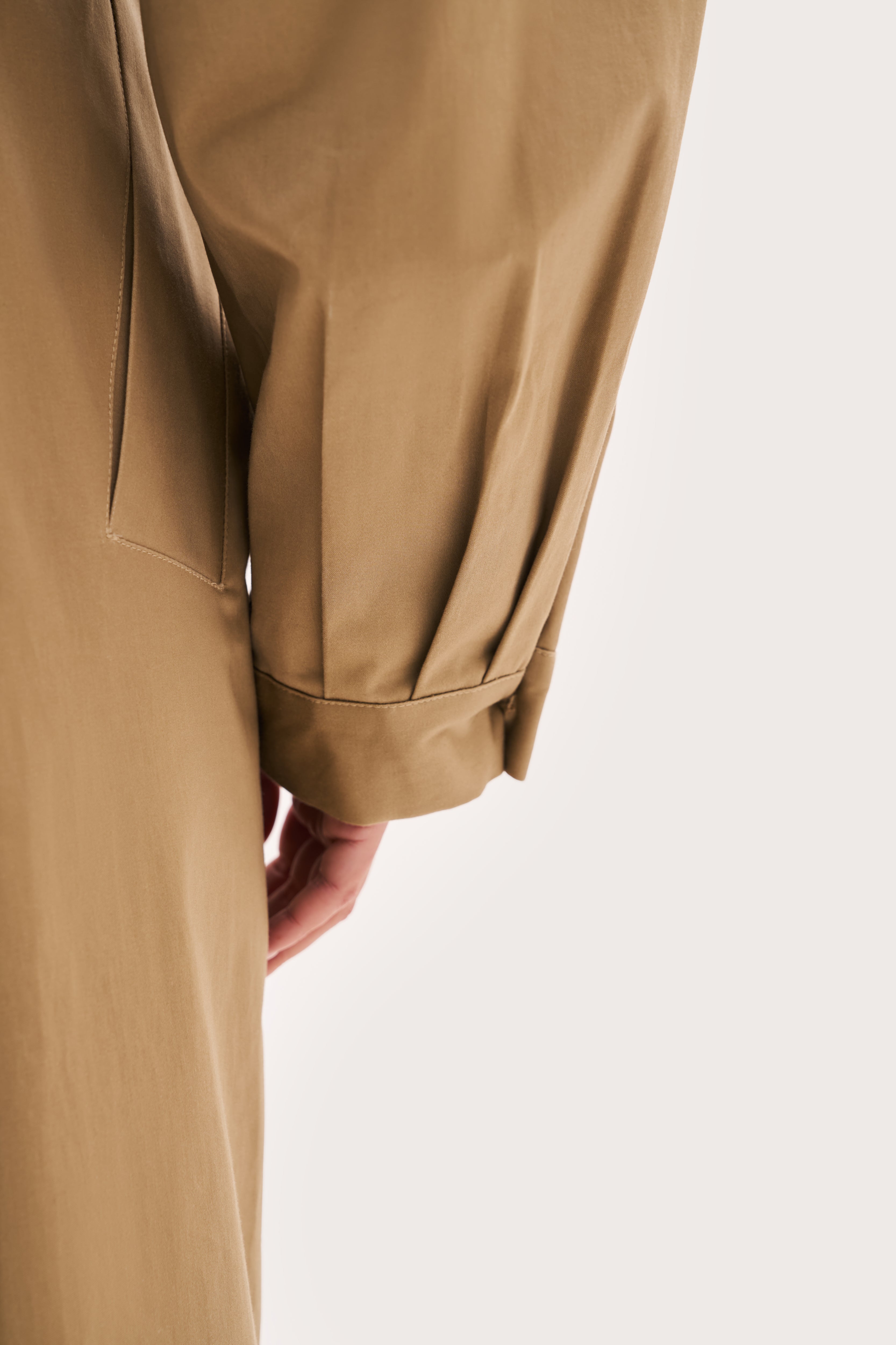 Sloane Hooded Trench Coat - Beige