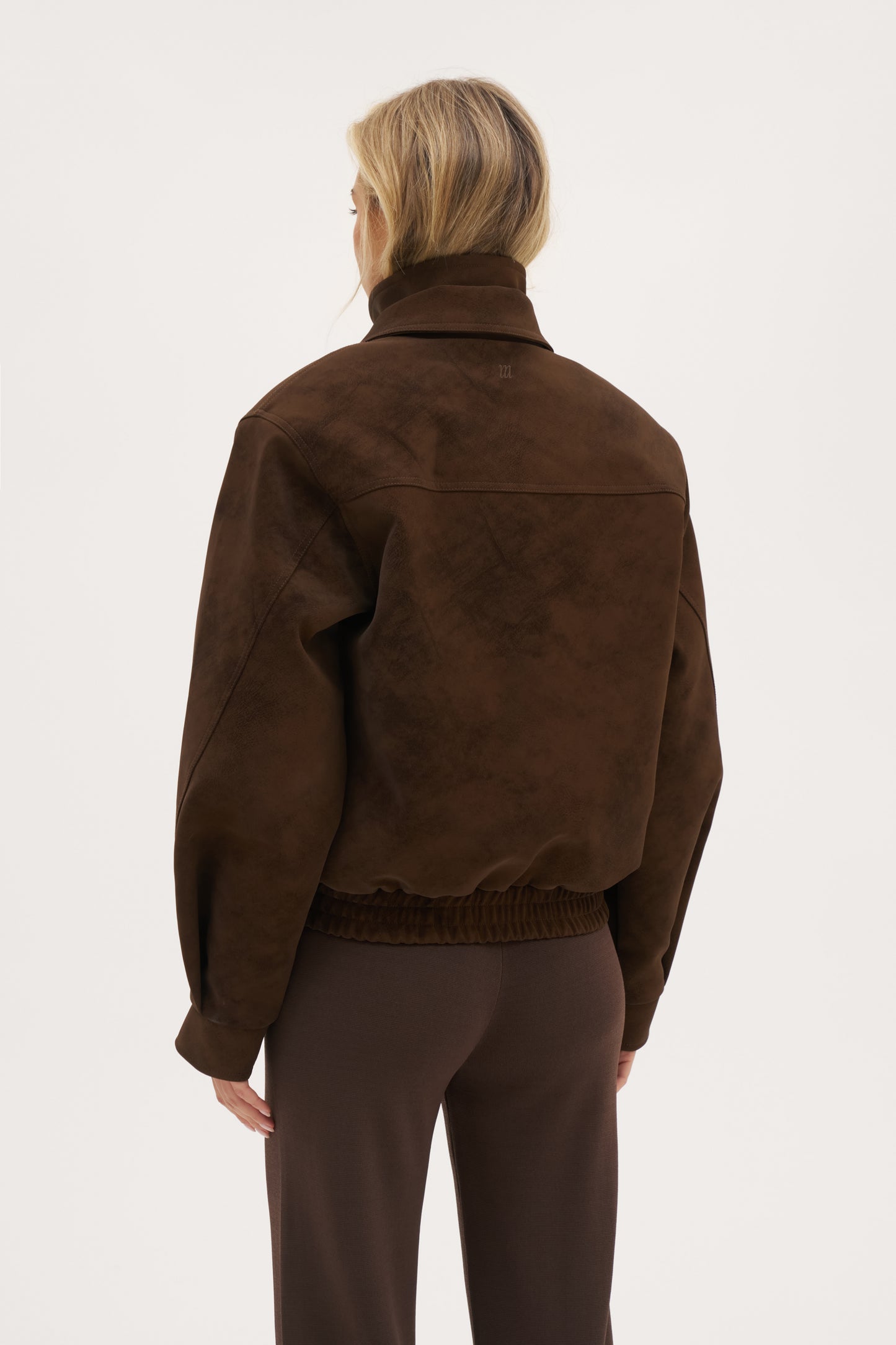 Sable Double Collar Jacket - Distressed Brown