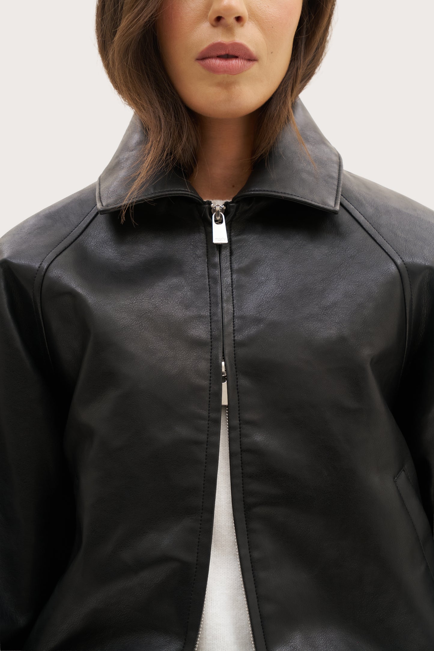 Cocoon Funnel Neck Jacket - Black