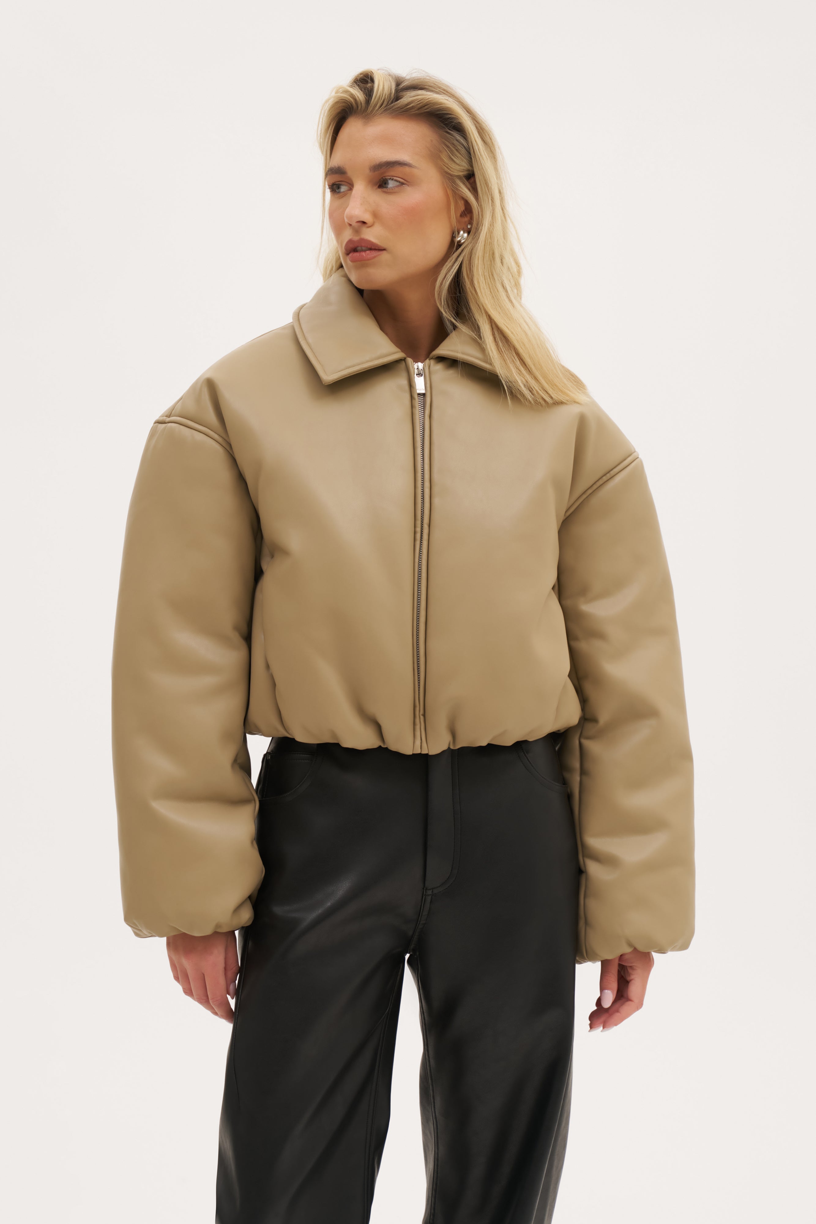 Aspen Puffer Jacket - Beige