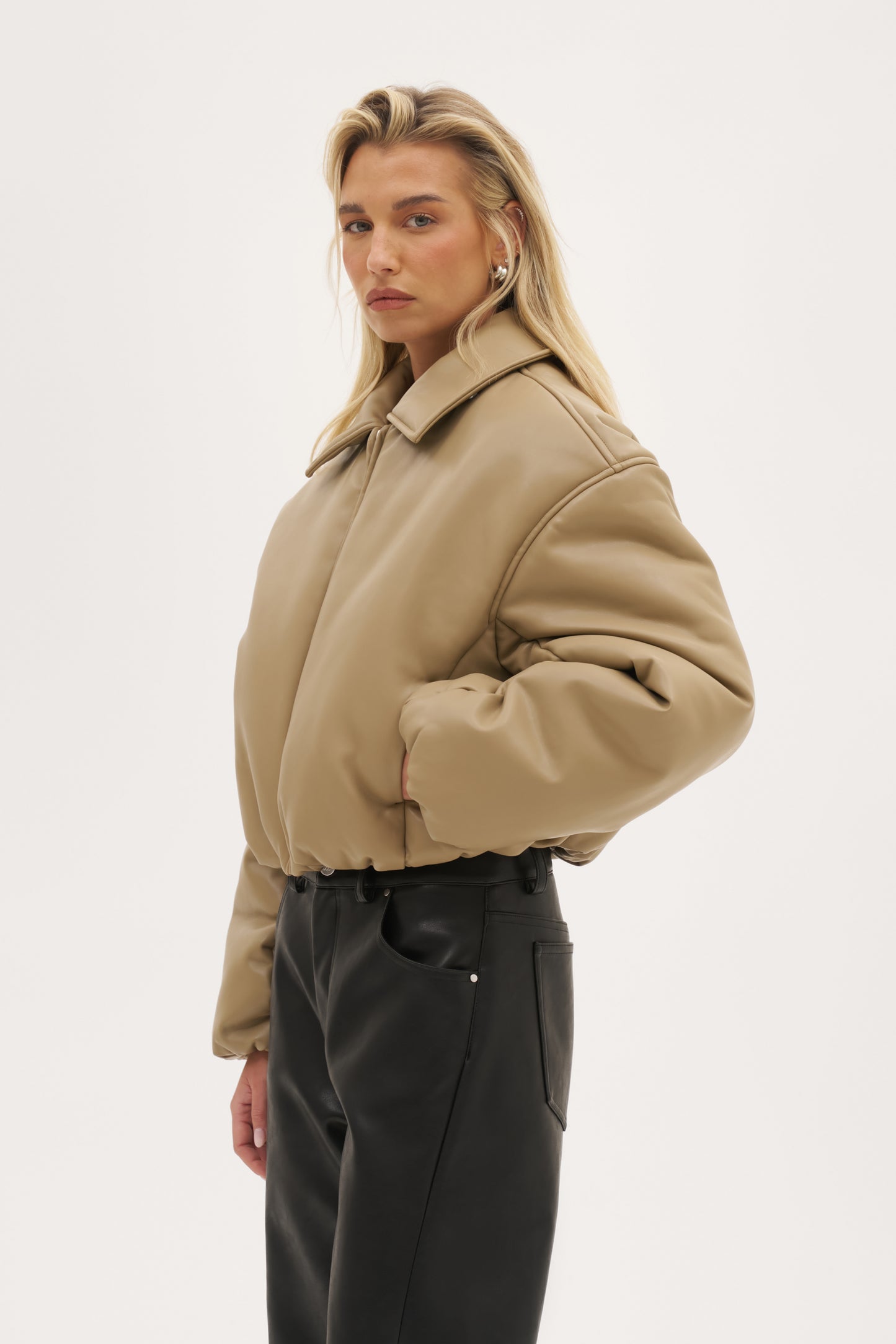 Aspen Puffer Jacket - Beige