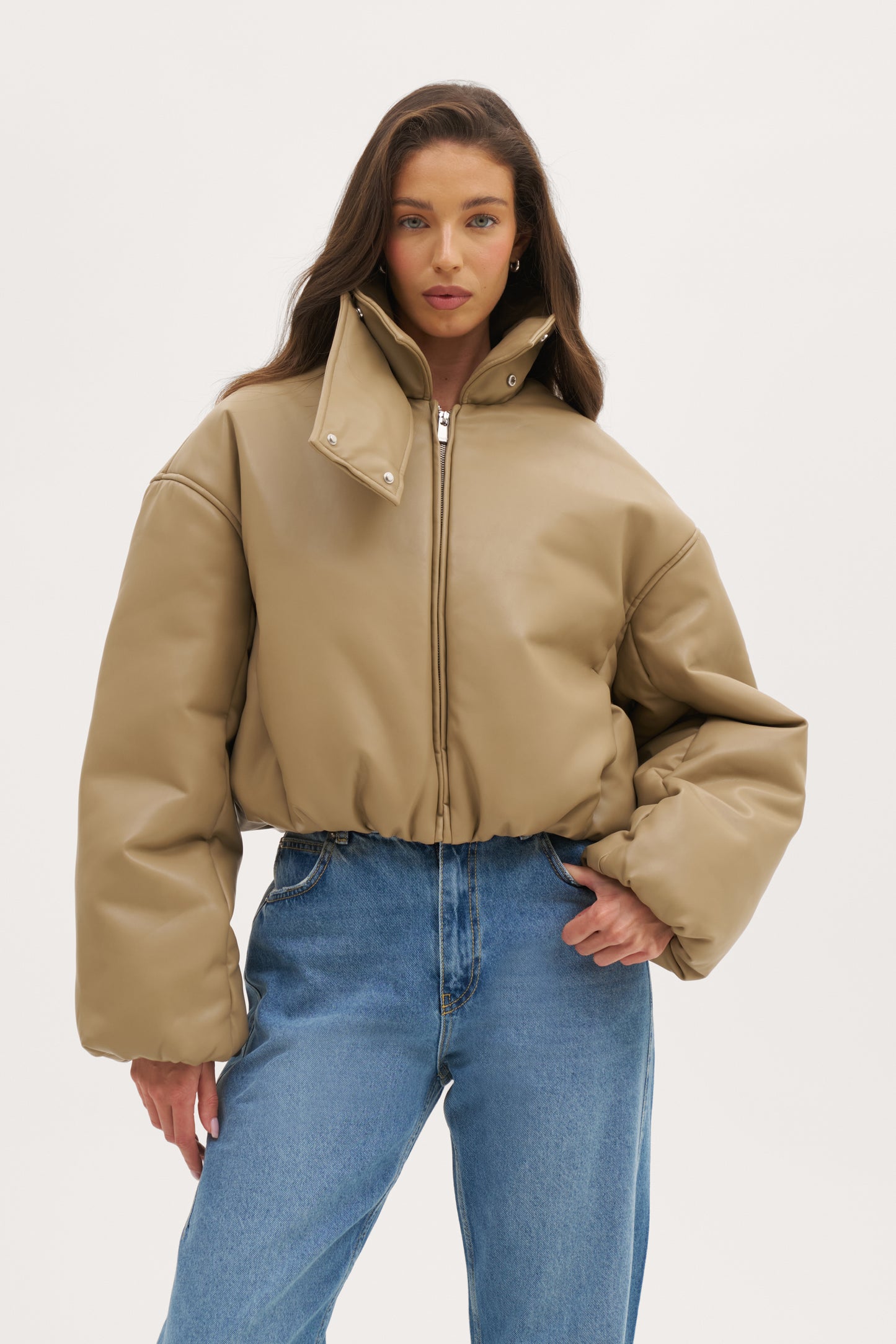 Aspen Puffer Jacket - Beige