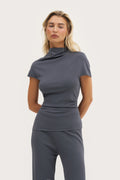 Residence Knit Top - Steel Blue