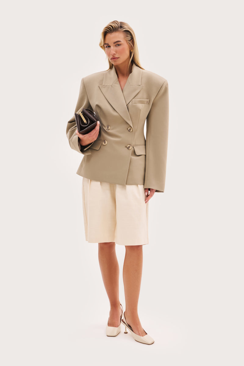 Tailored Every Wear Blazer - Light Khaki
