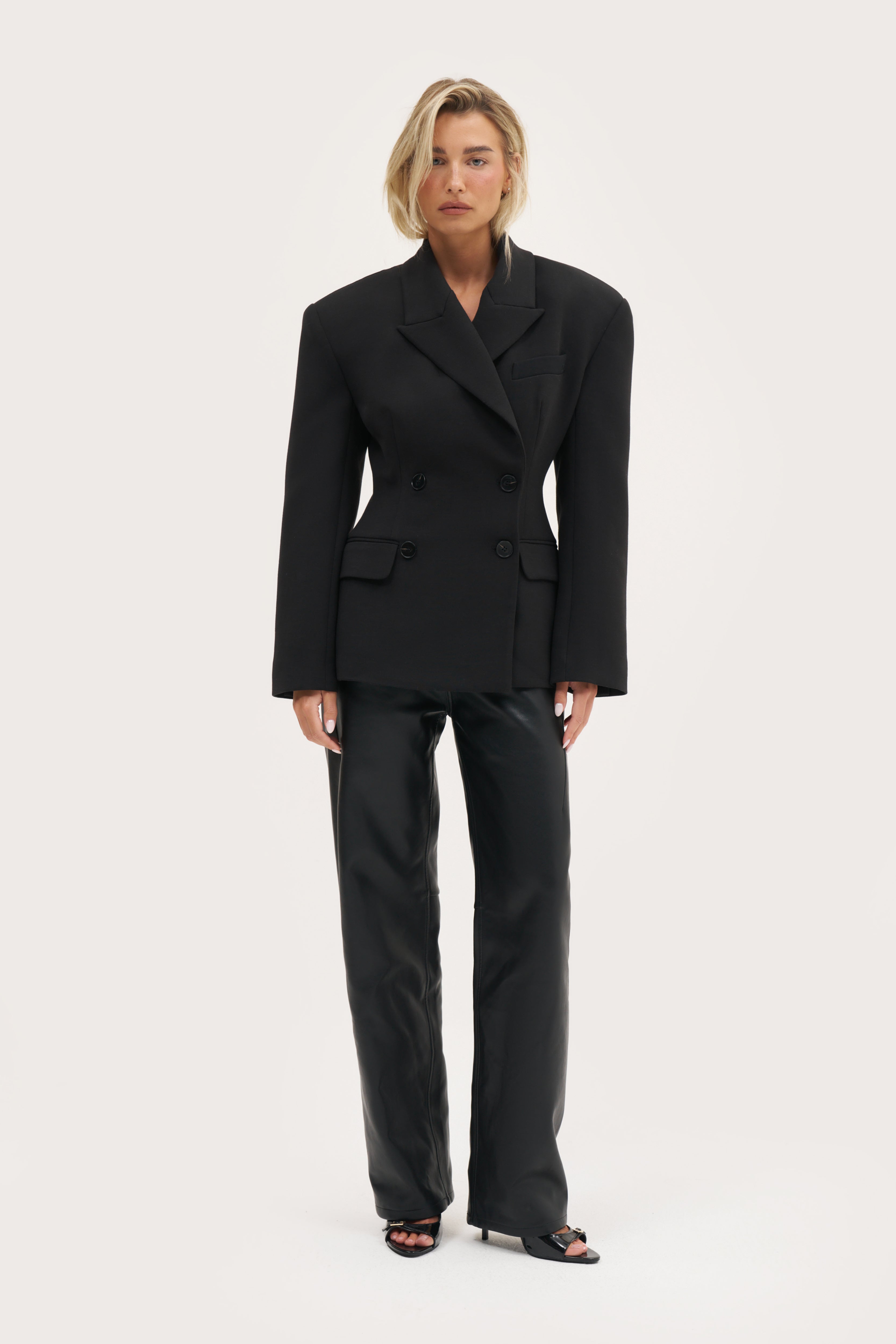 Ivy Beau geruite tricot blazer beige/zwart Ivy Beau geruite tricot blazer beige/zwart