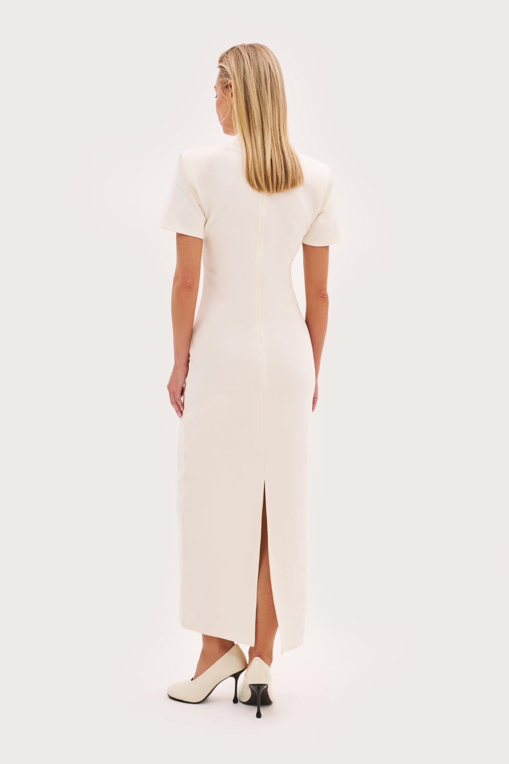 Power Fitted Dress - Cream