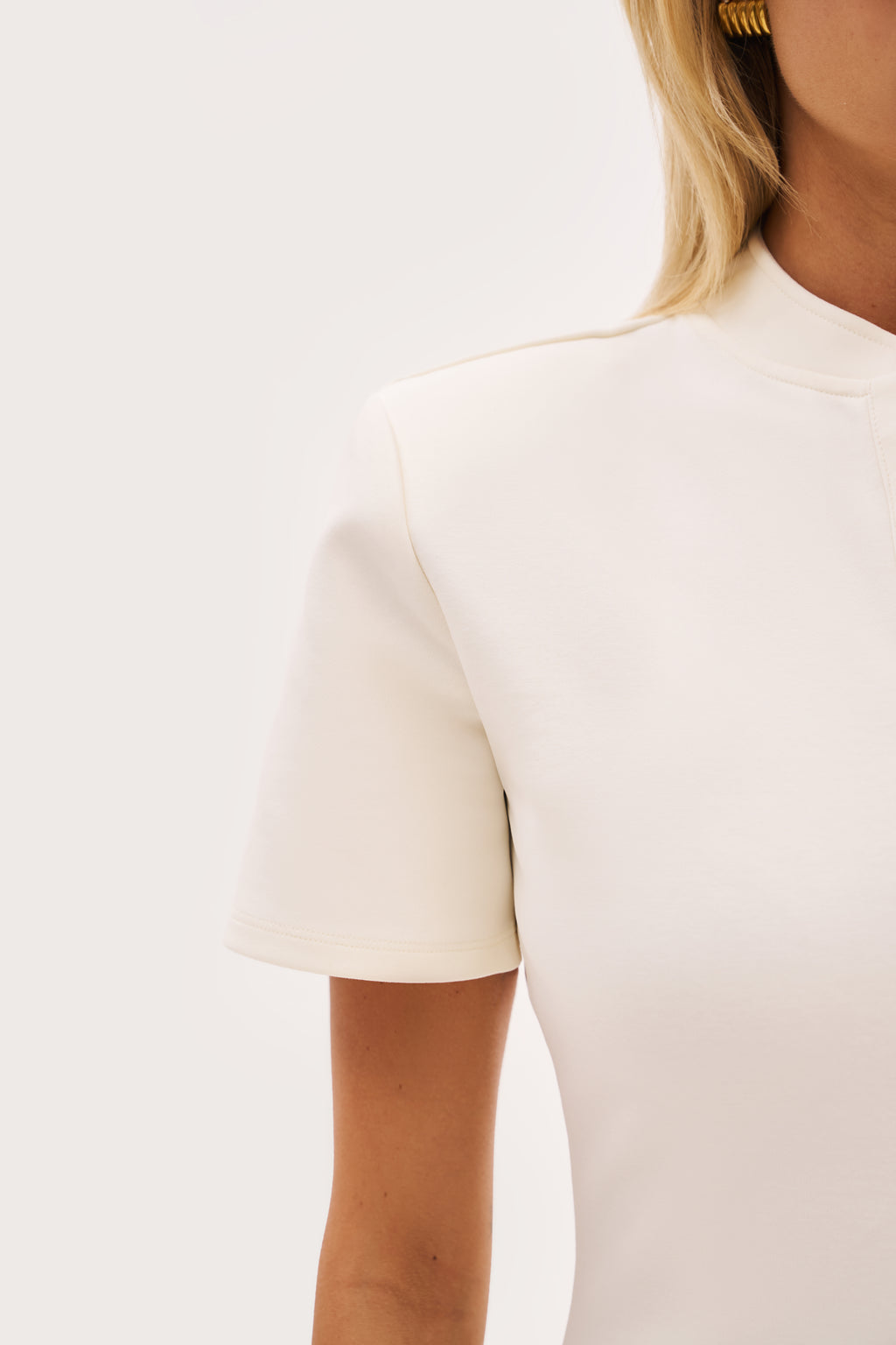 Power Fitted Dress - Cream