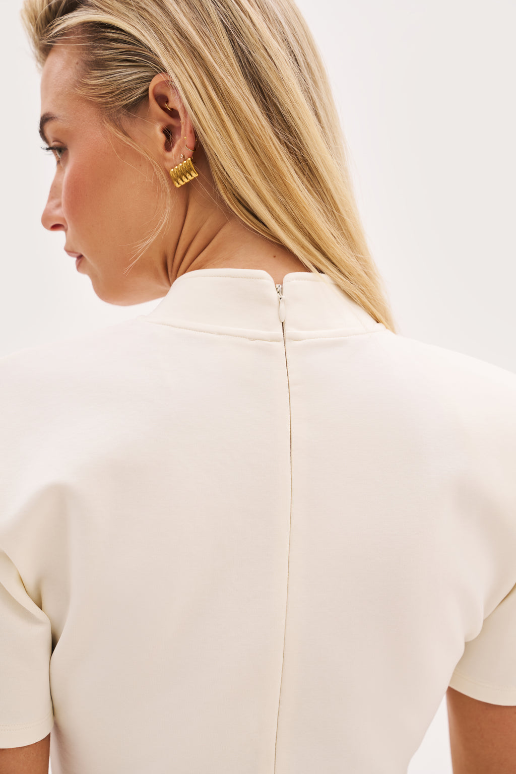 Power Fitted Dress - Cream