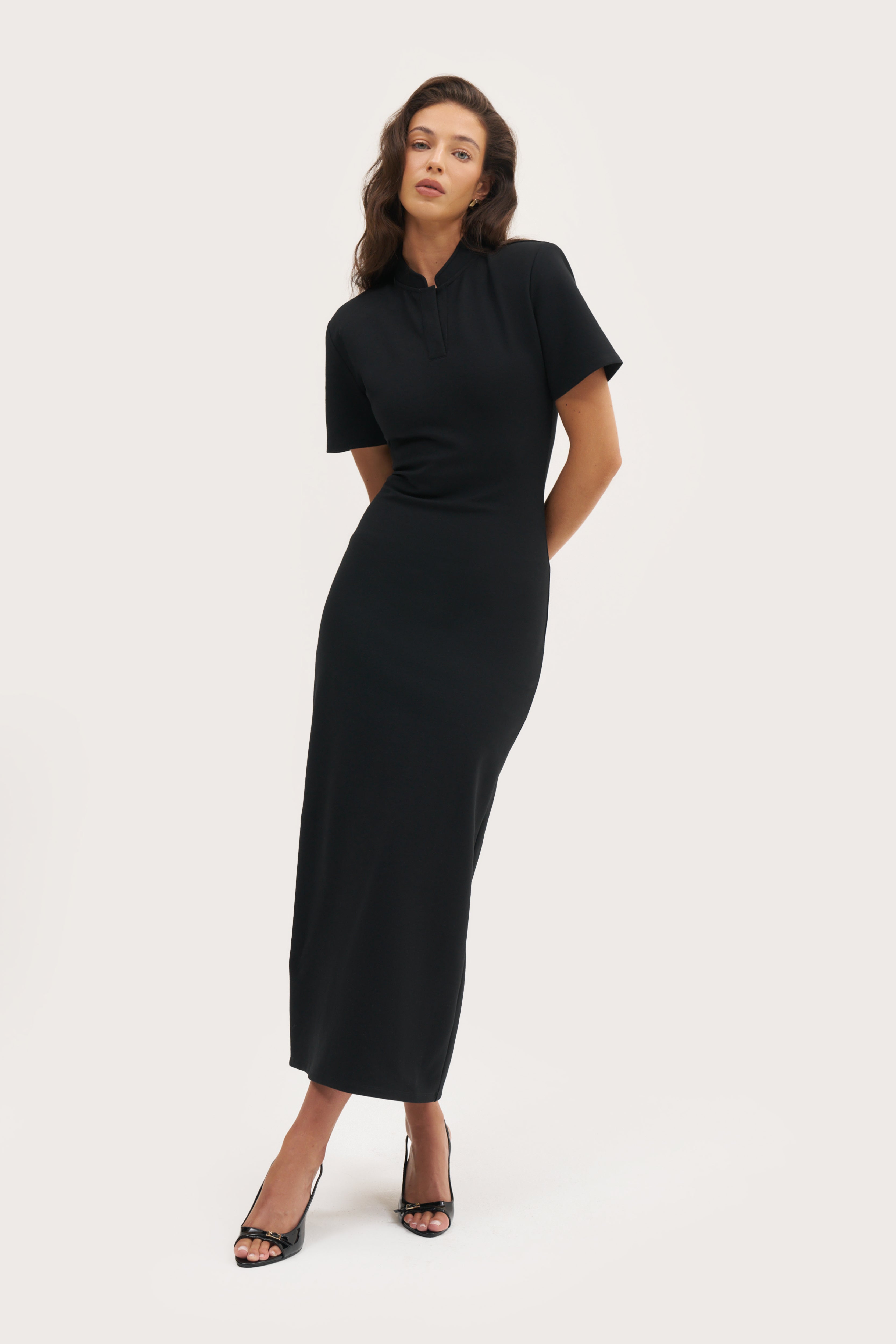 Power Fitted Dress - Black