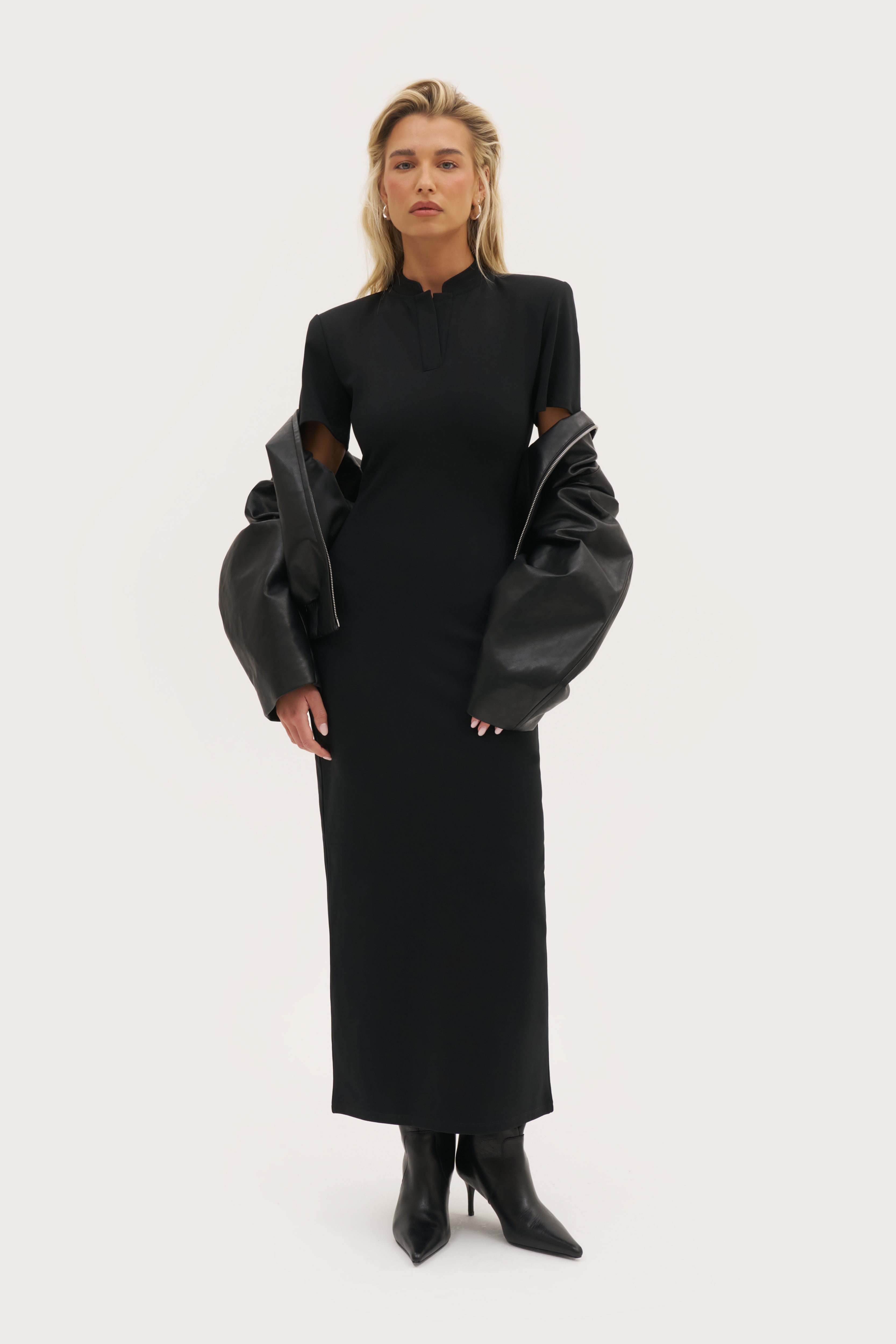 Power Fitted Dress - Black