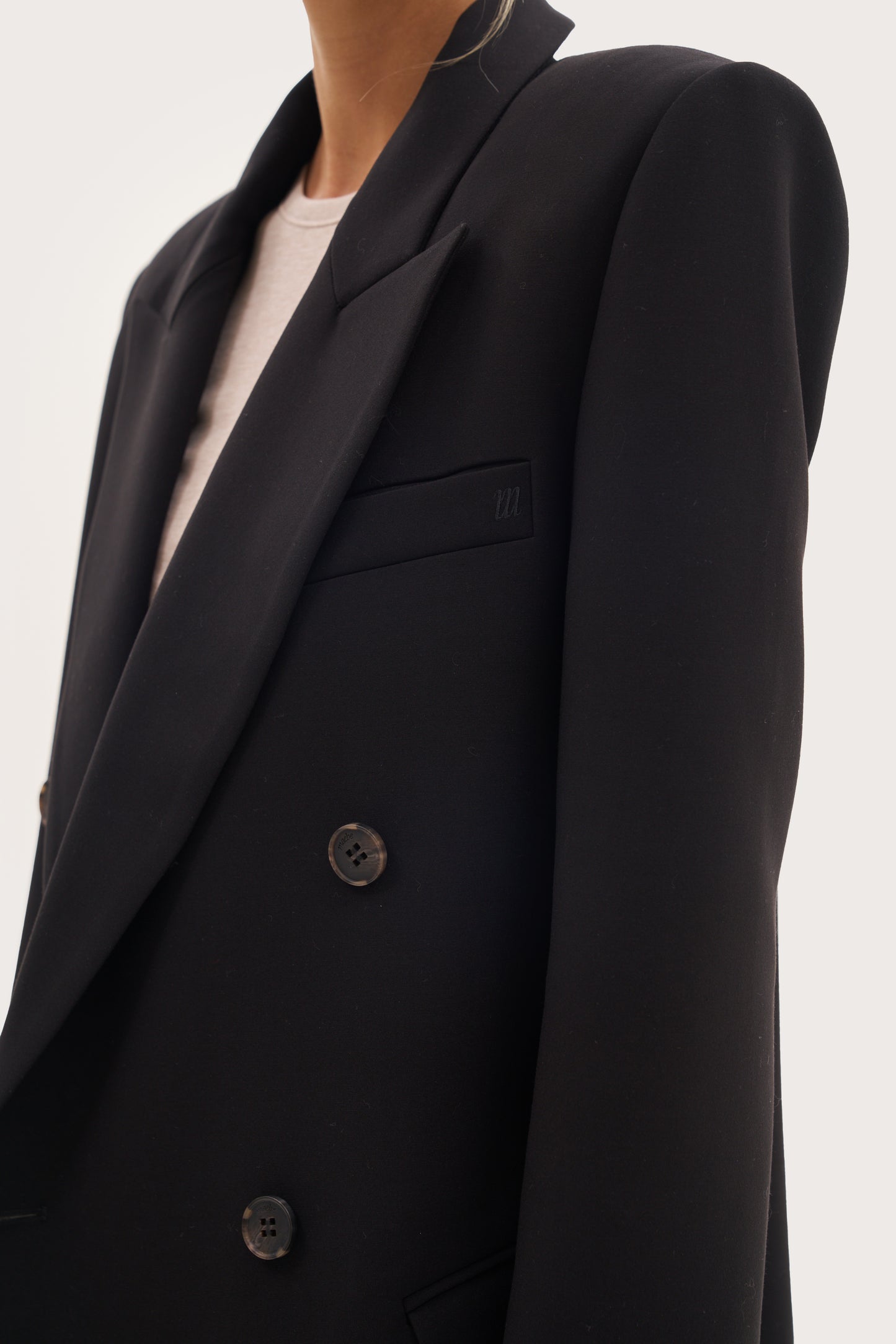 Mae Tailored Long Coat - Black