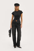 Contour Popper Tee - Black