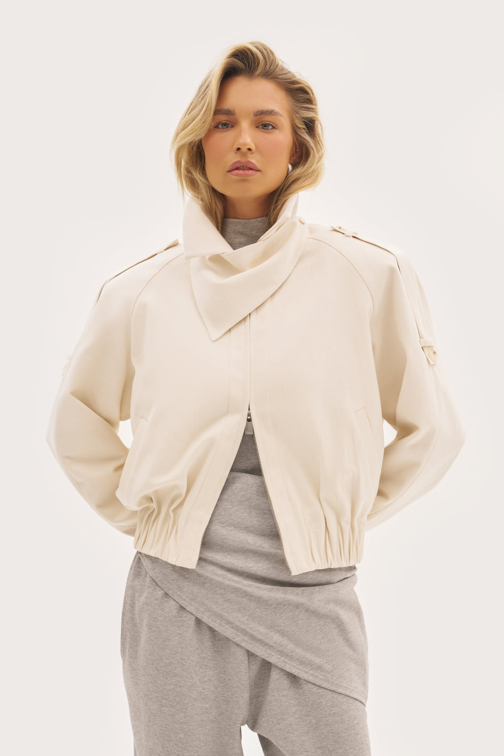 Albina Neckerchief Jacket - Cream