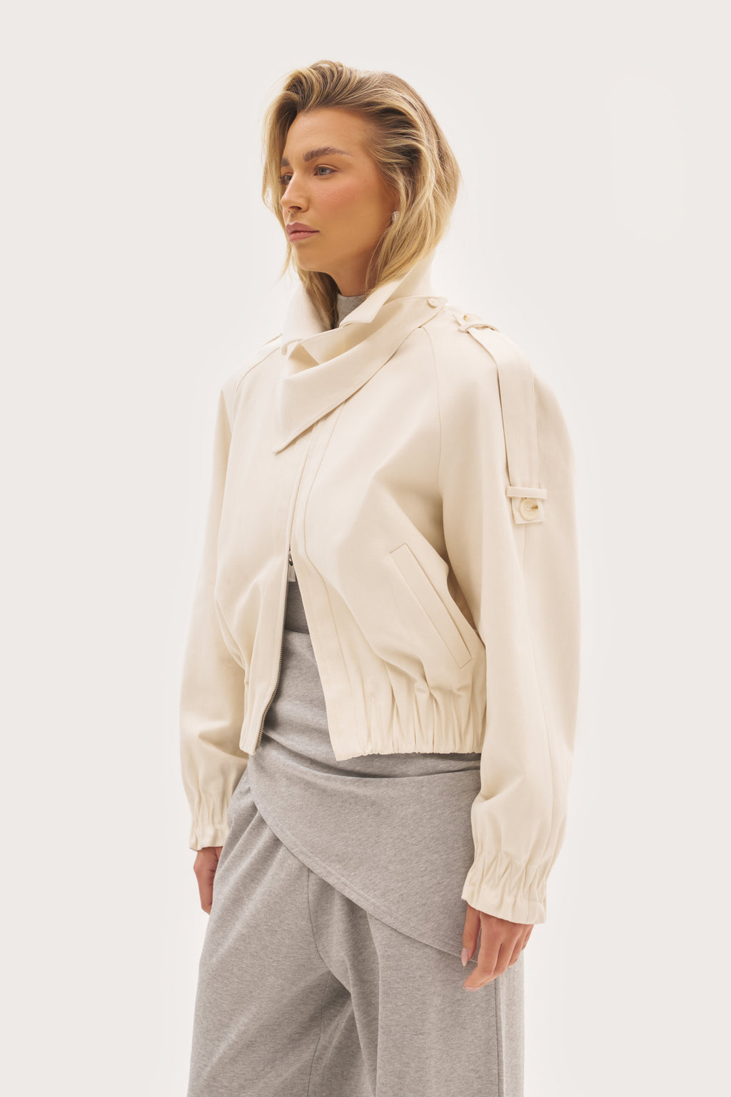 Albina Neckerchief Jacket - Cream