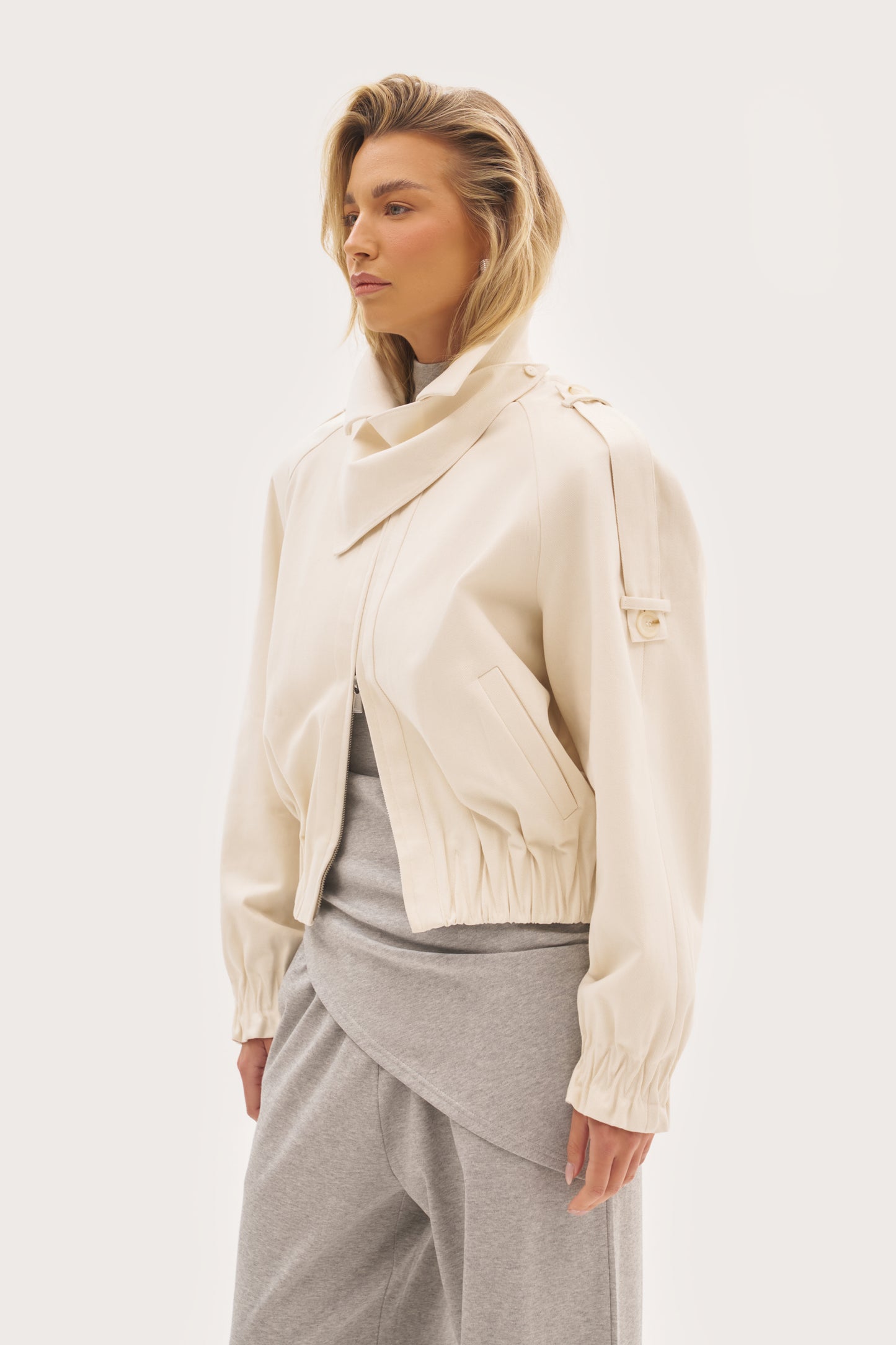 Albina Neckerchief Jacket - Cream