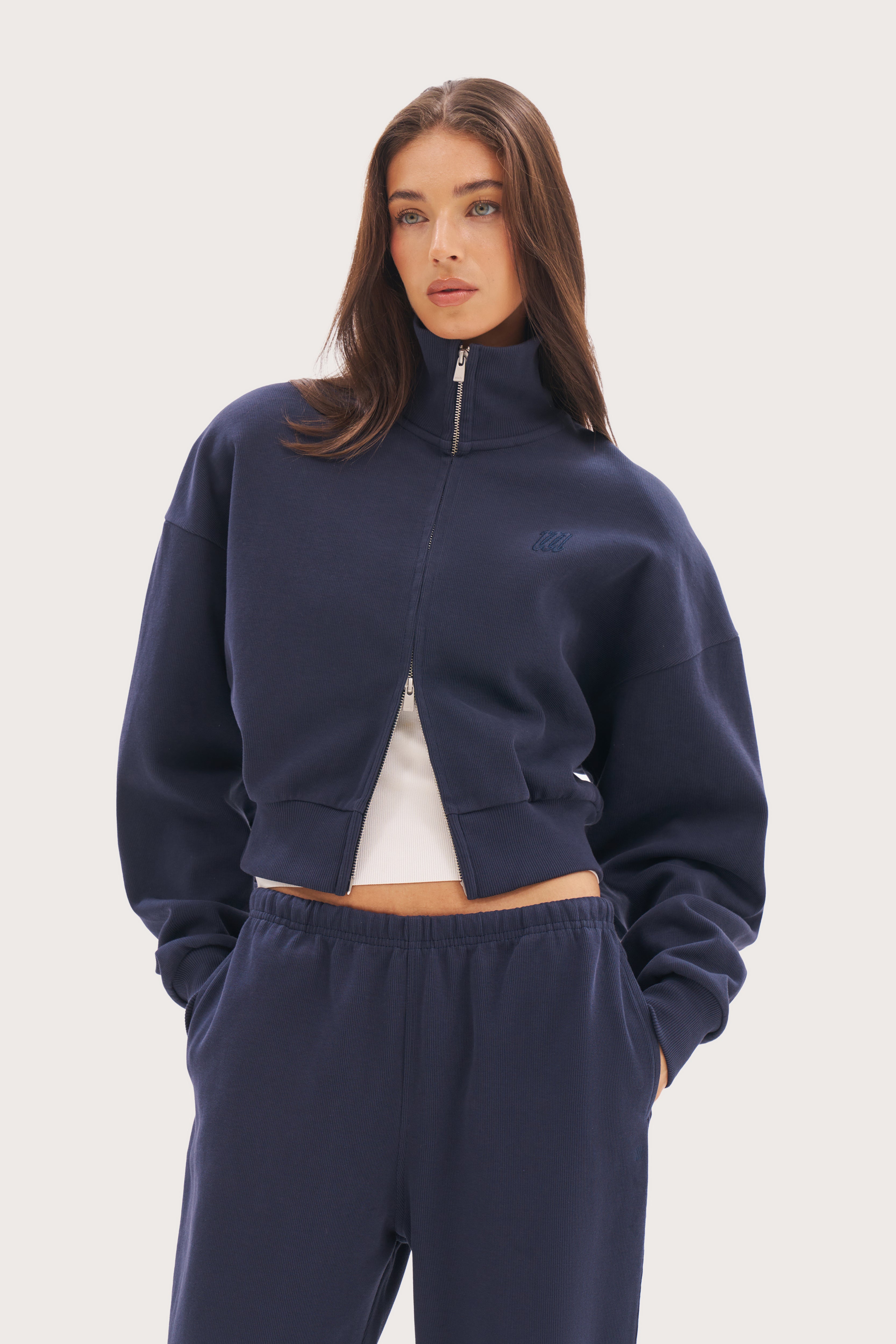 Daily Errands Double Zip Through - Navy