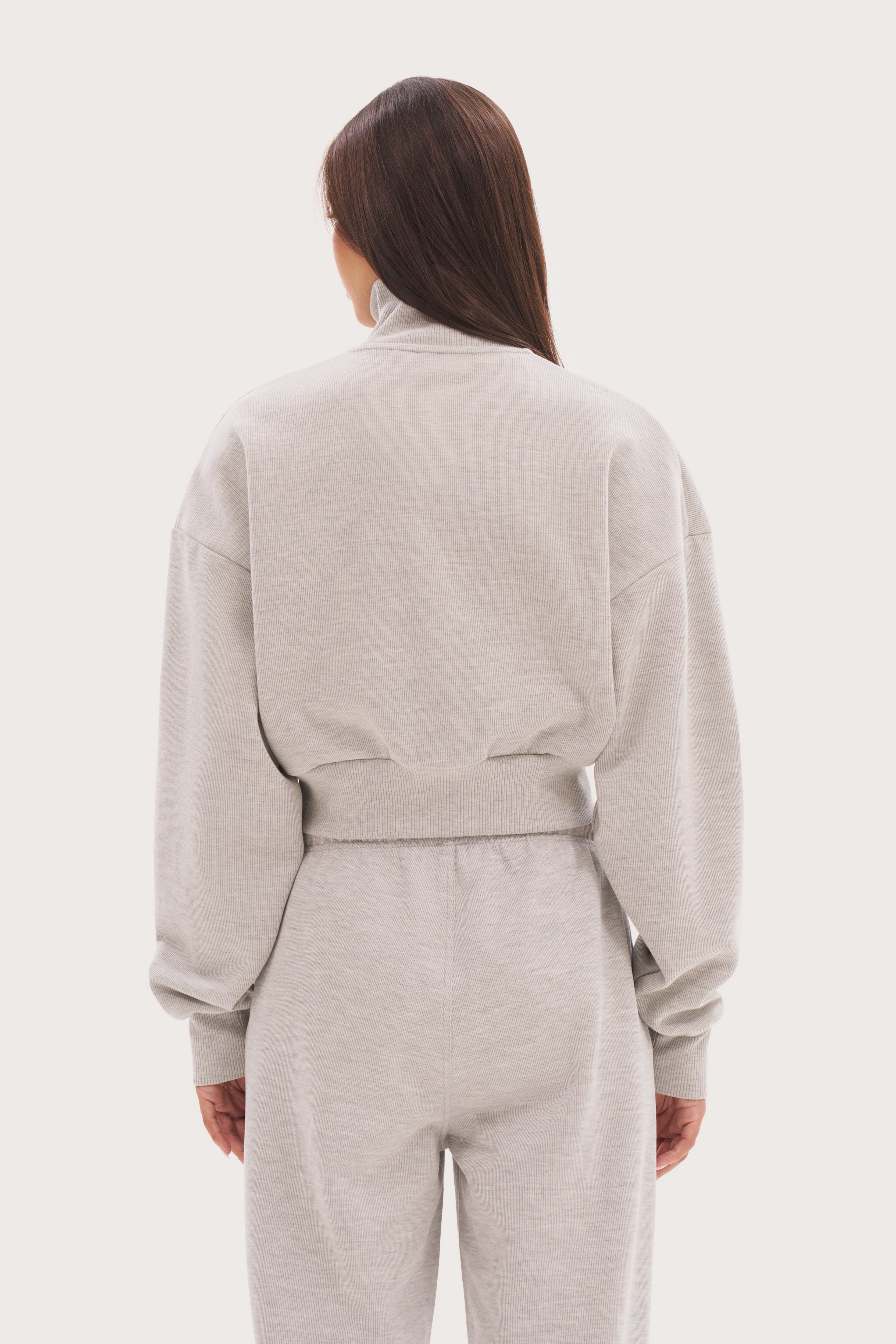 Daily Errands Double Zip Through - Grey Marl
