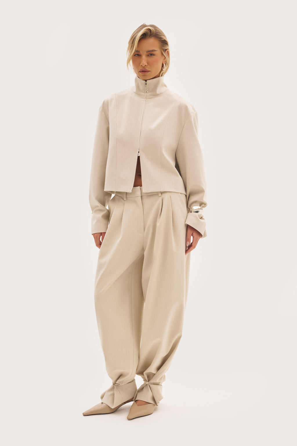 Polina Track Jacket - Beige