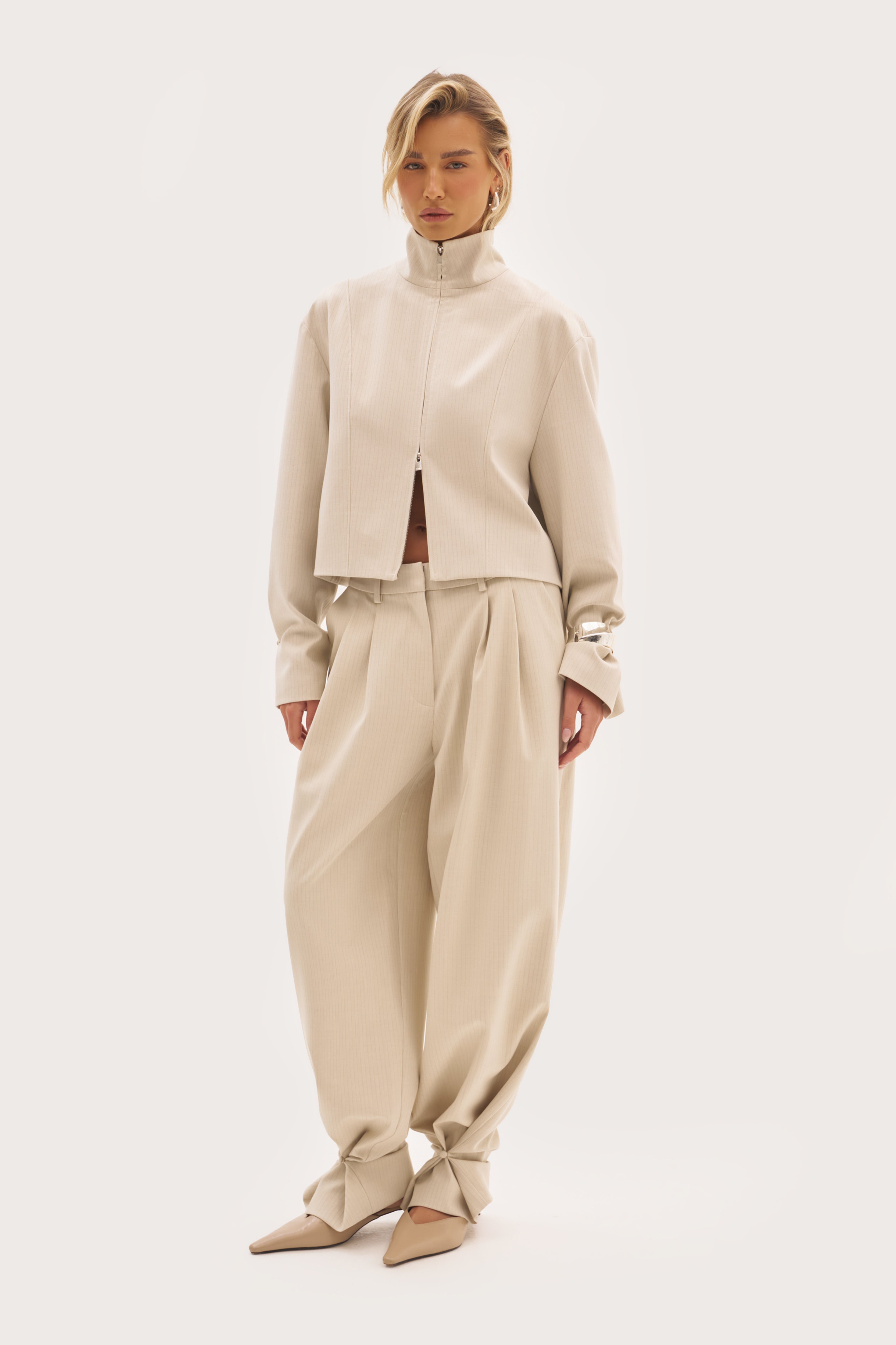 Polina Track Jacket - Beige