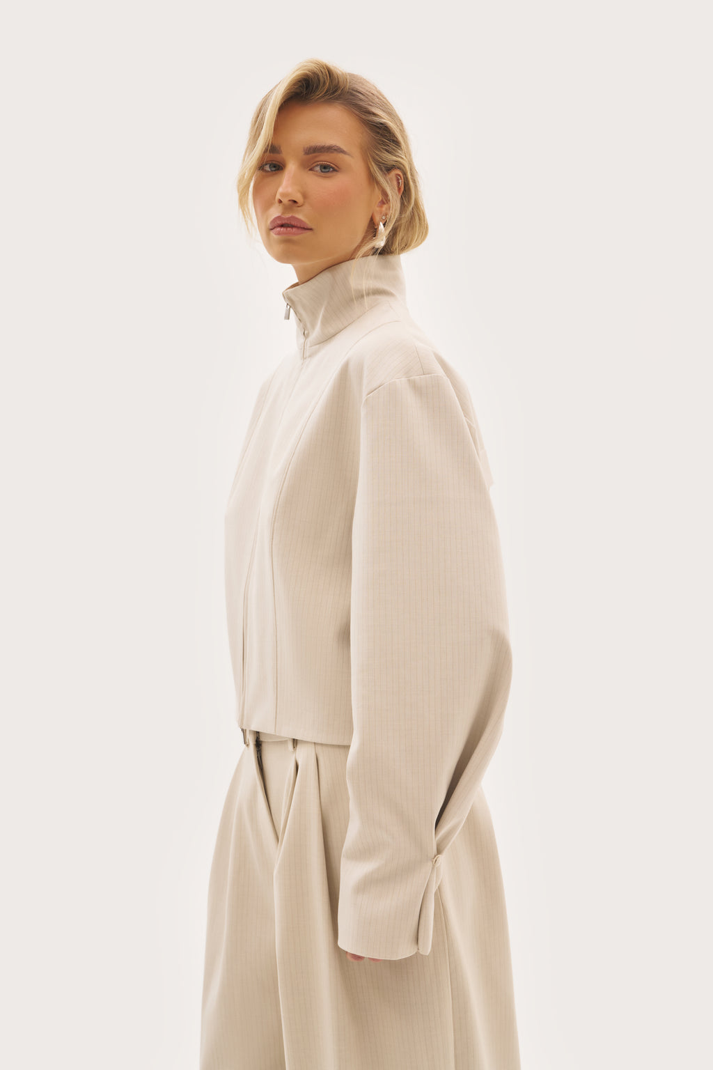 Polina Track Jacket - Beige