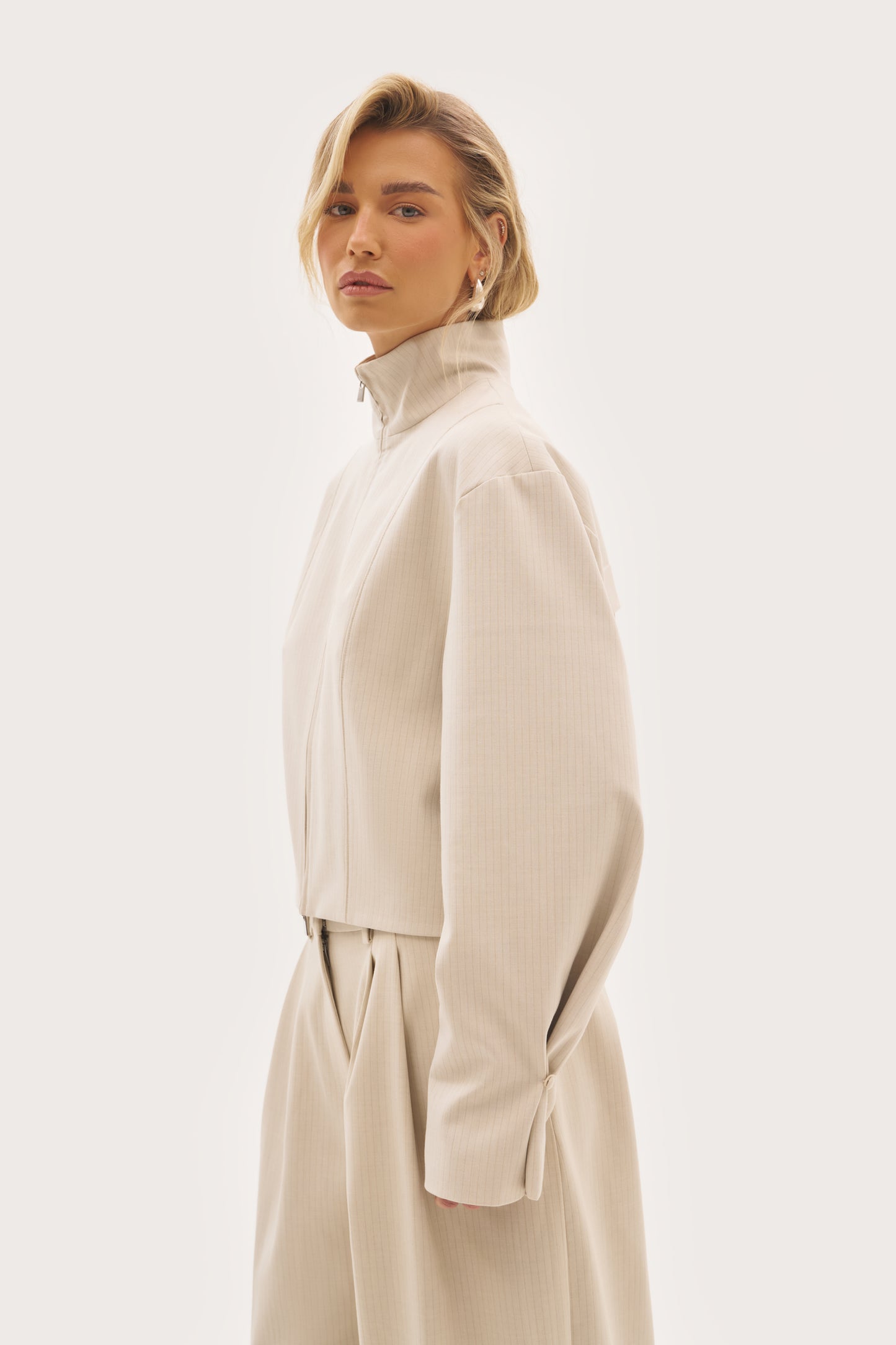 Polina Track Jacket - Beige