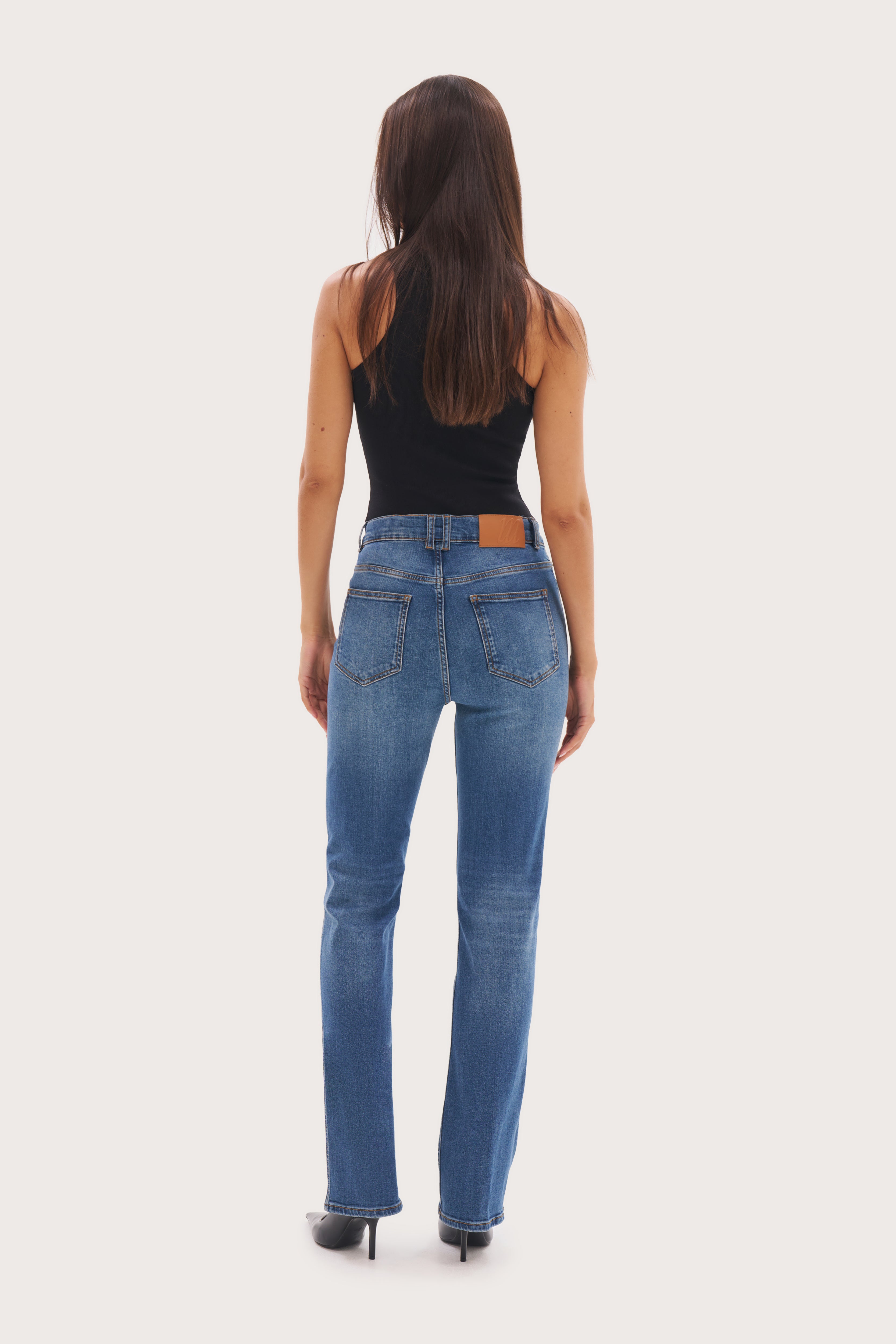 Uptown Button-Fly Jeans - Mid Blue