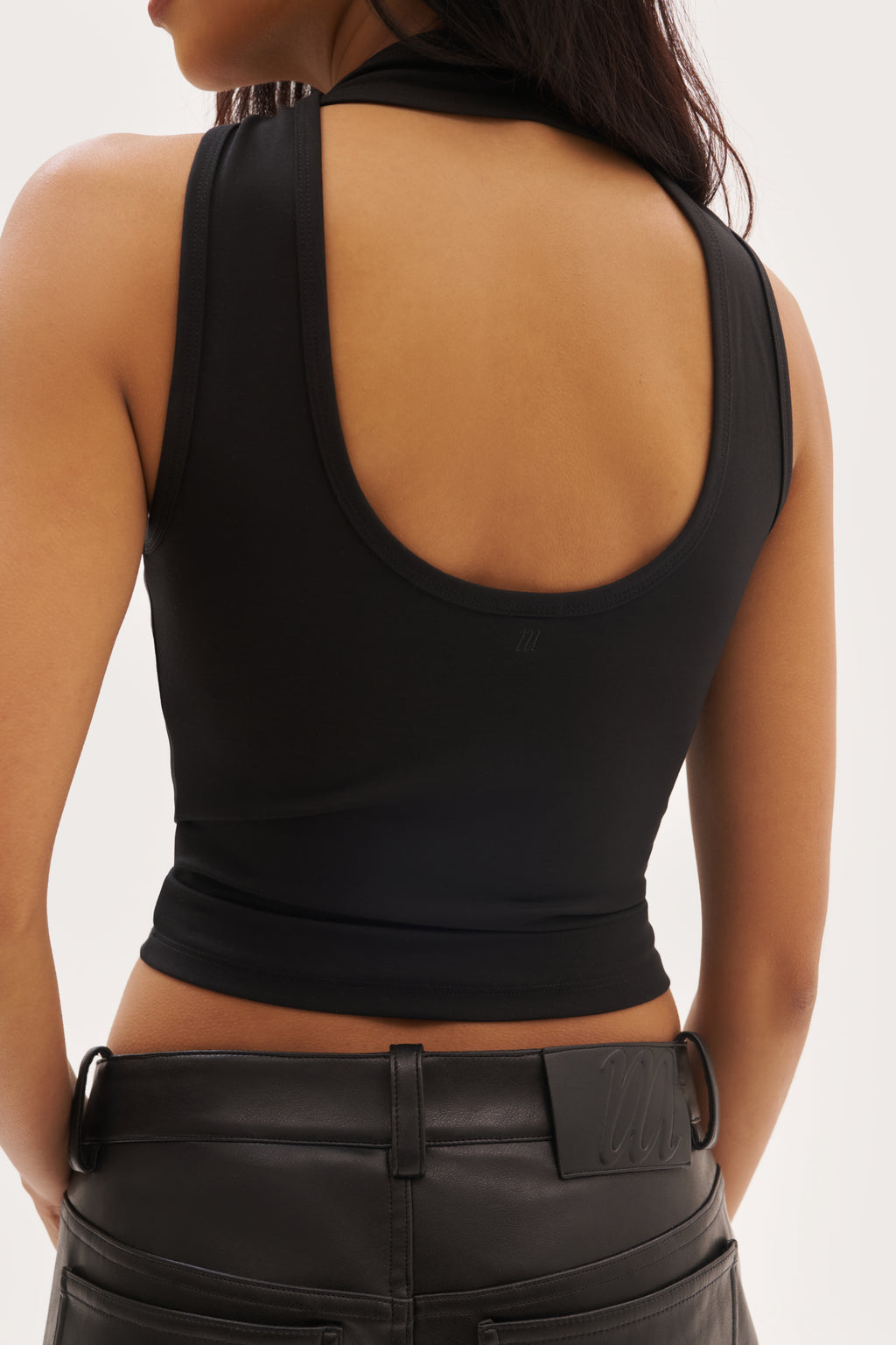 Halter Vest Top - Black